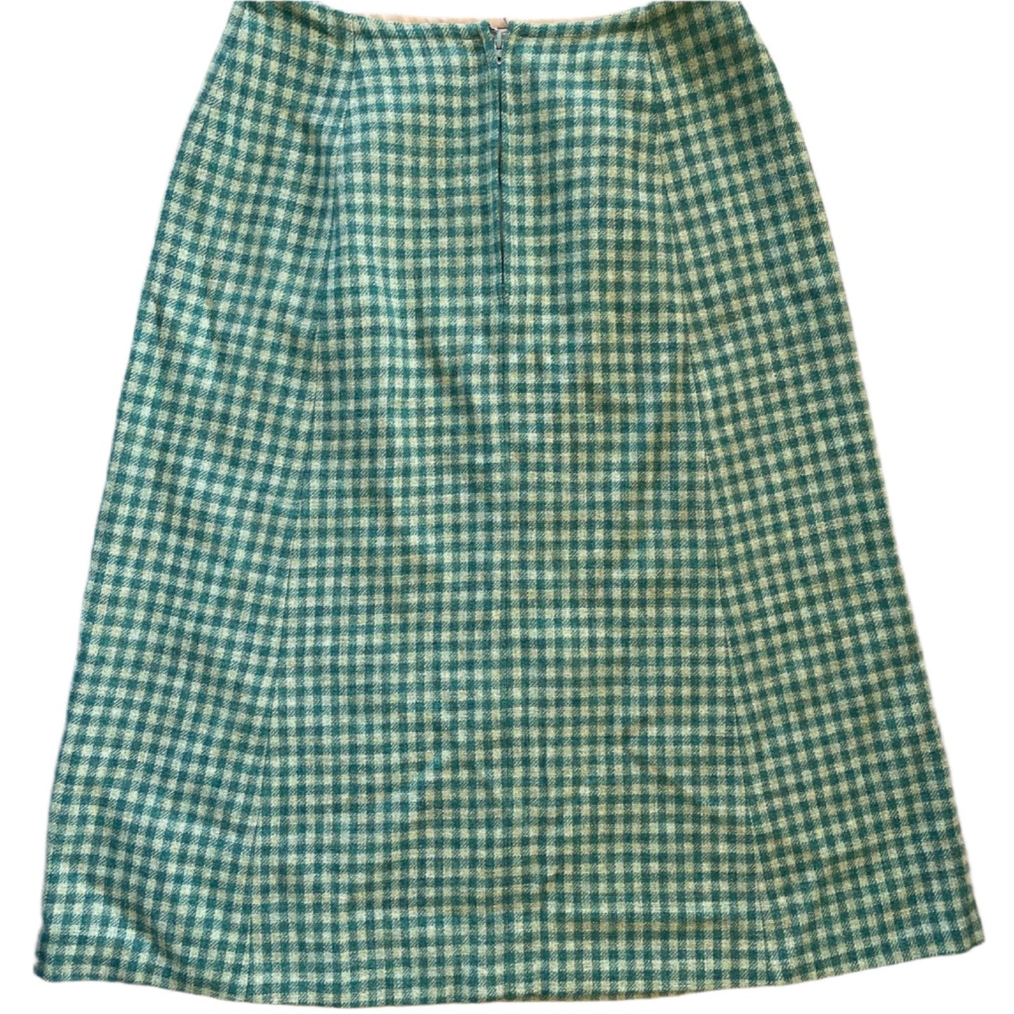 Pendleton Green Gingham Midi Skirt S