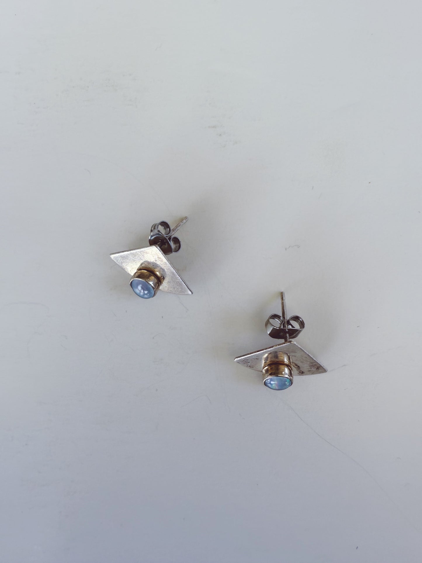 Vintage Moonstone Sterling Silver Earrings