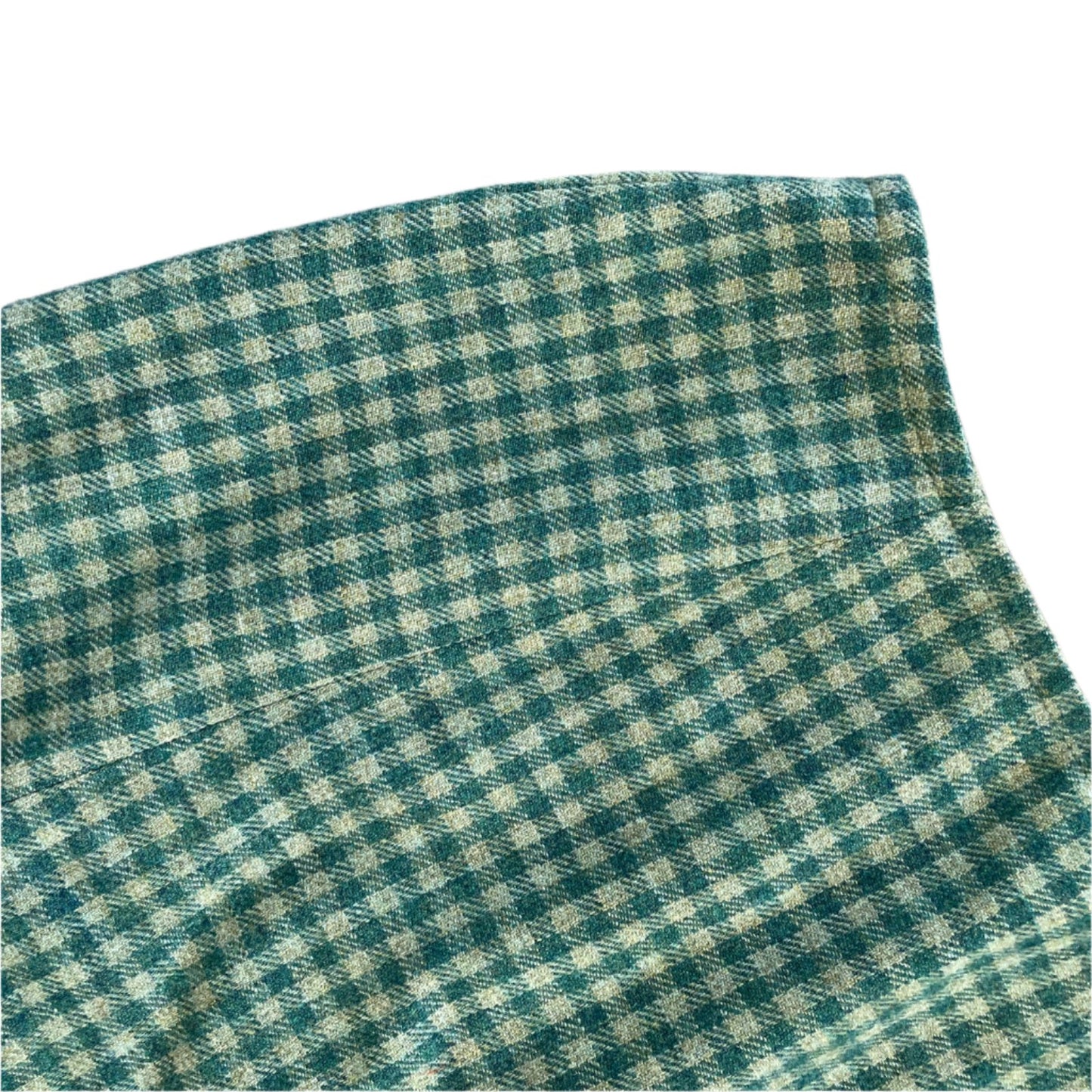 Pendleton Green Gingham Midi Skirt S