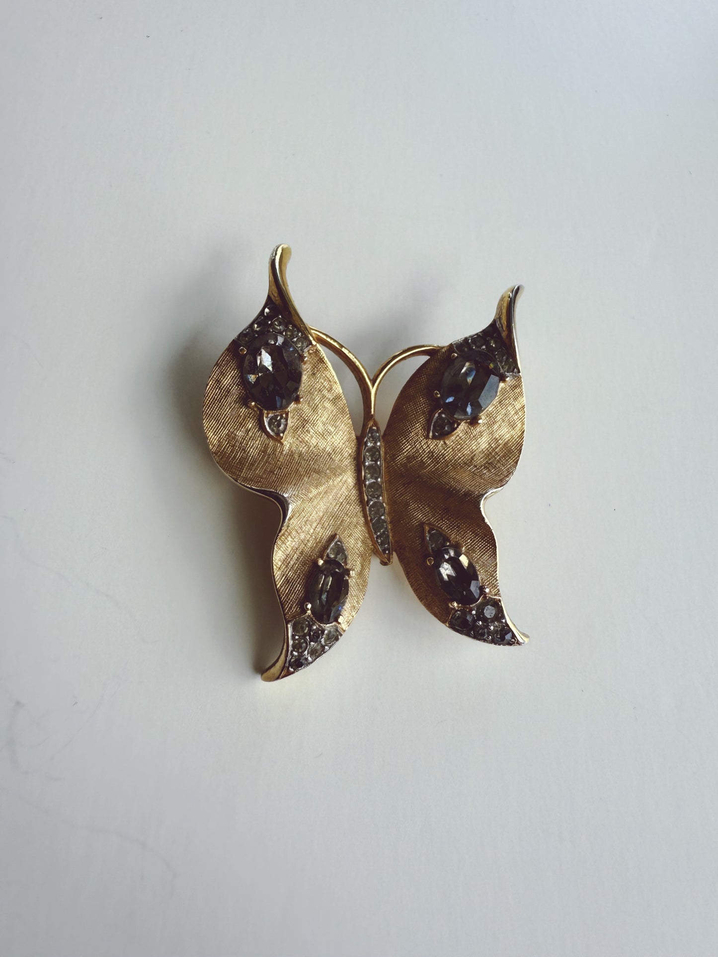ERWIN PEARL Vintage P.E.P Gold Black Metal Modernist Clip On Earrings
