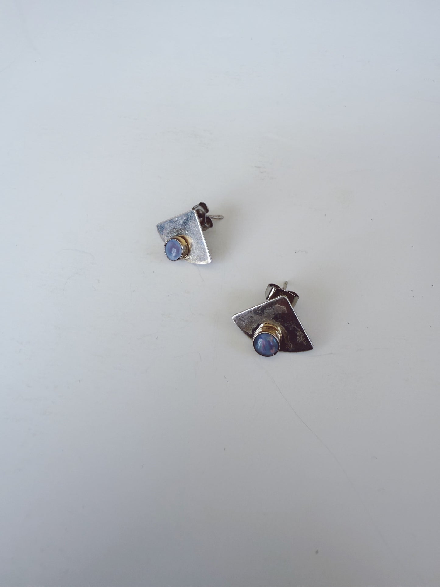 Vintage Moonstone Sterling Silver Earrings