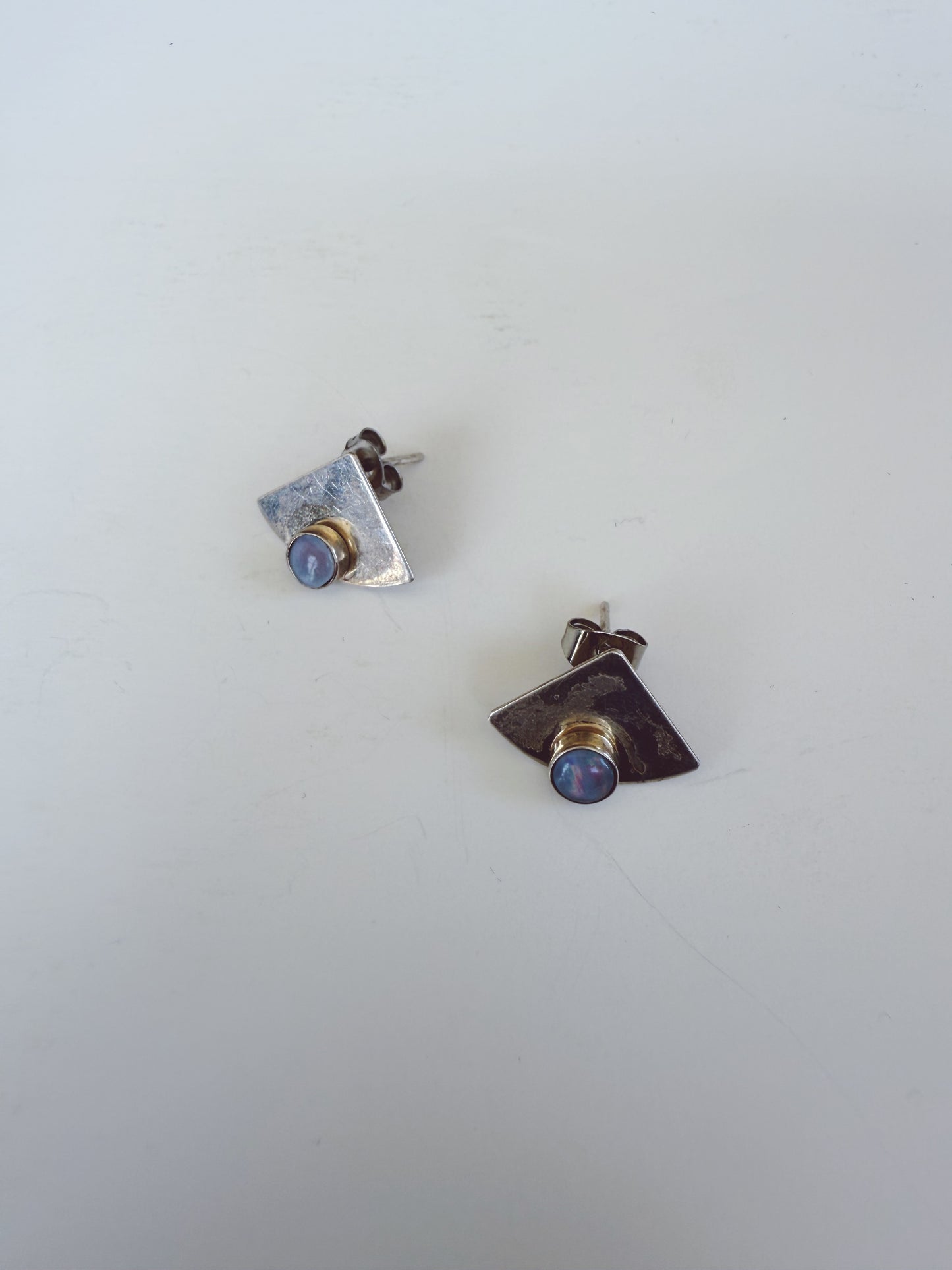 Vintage Moonstone Sterling Silver Earrings