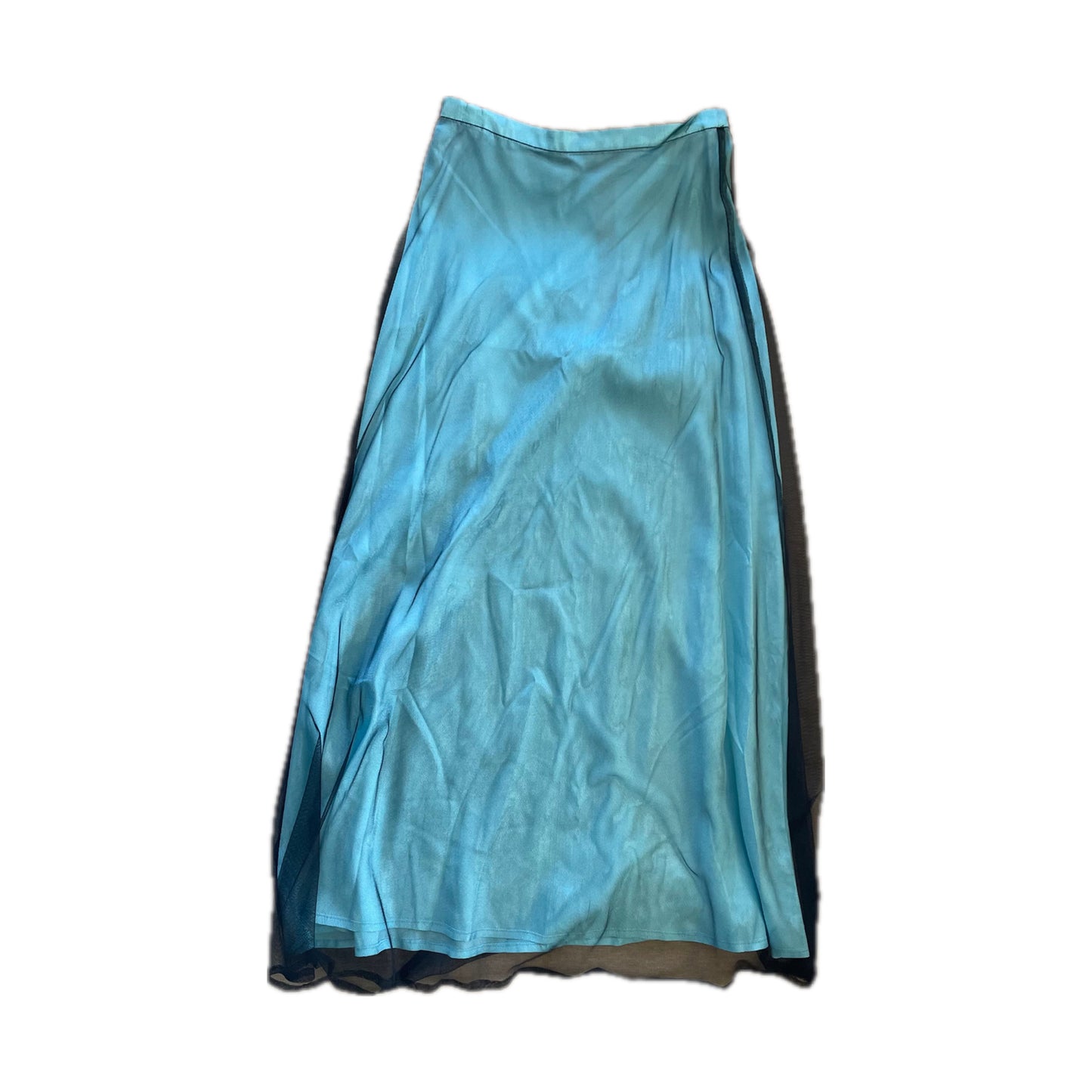 Blondie Nites Aqua Sheer Overlay Maxi Skirt 7