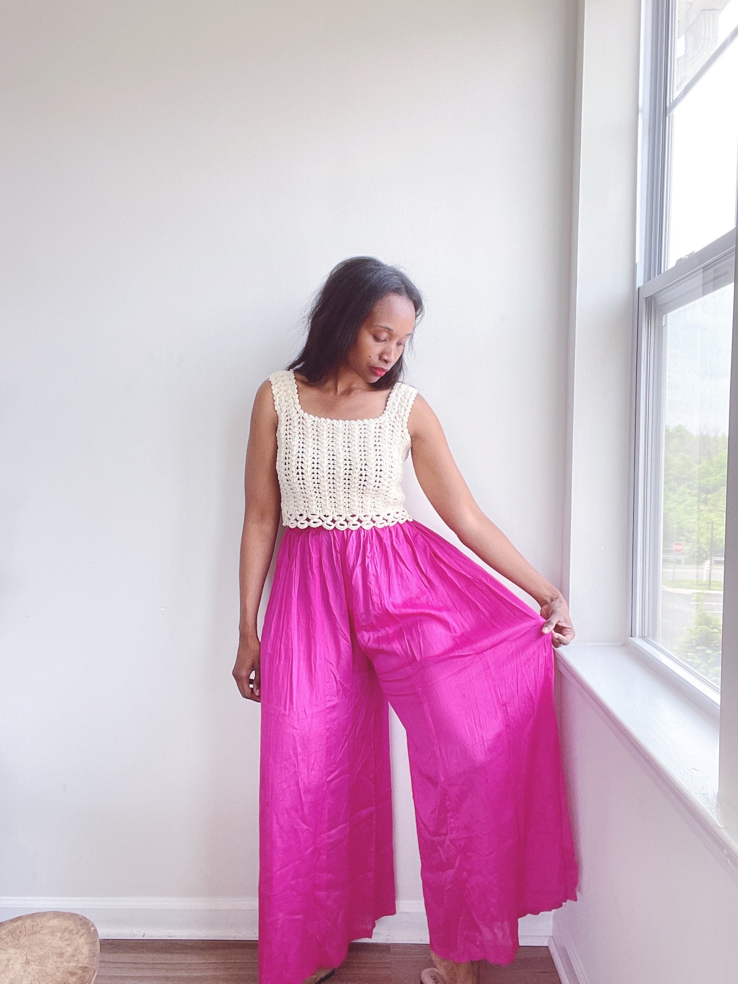 Vintage Electric Pink Palazzos Pants