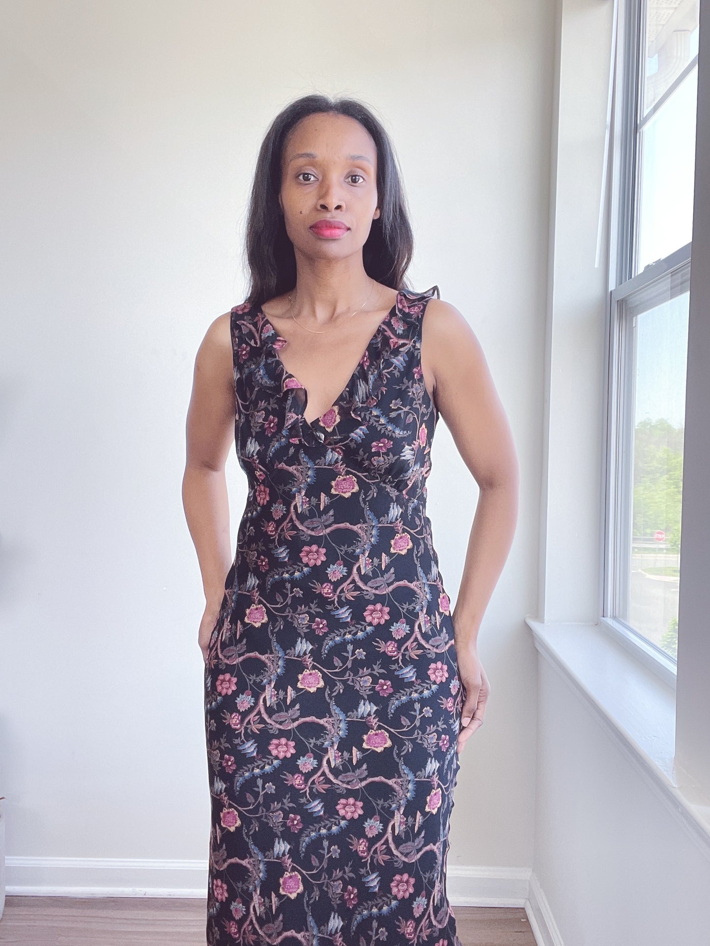 Vintage ANNA SUI Silk Bias Cut Dress