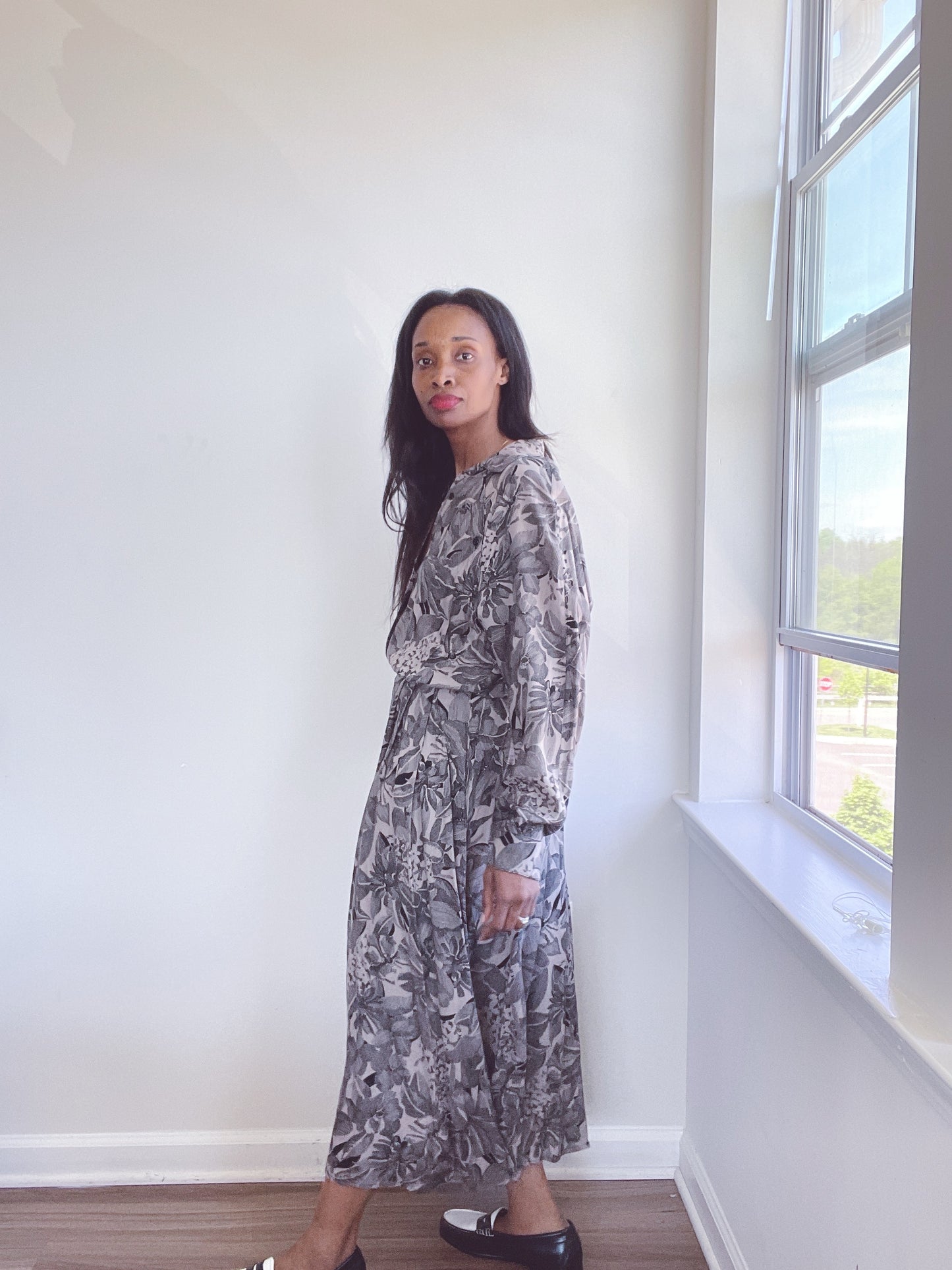 Rayon Floral Garden Dress