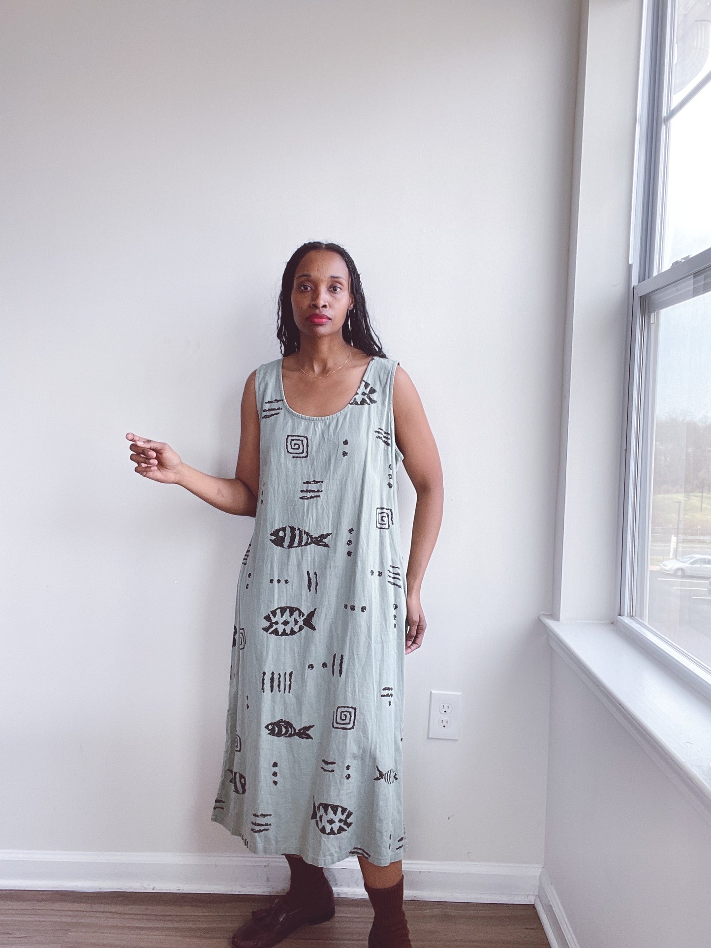 Vintage Linen Cotton Dress
