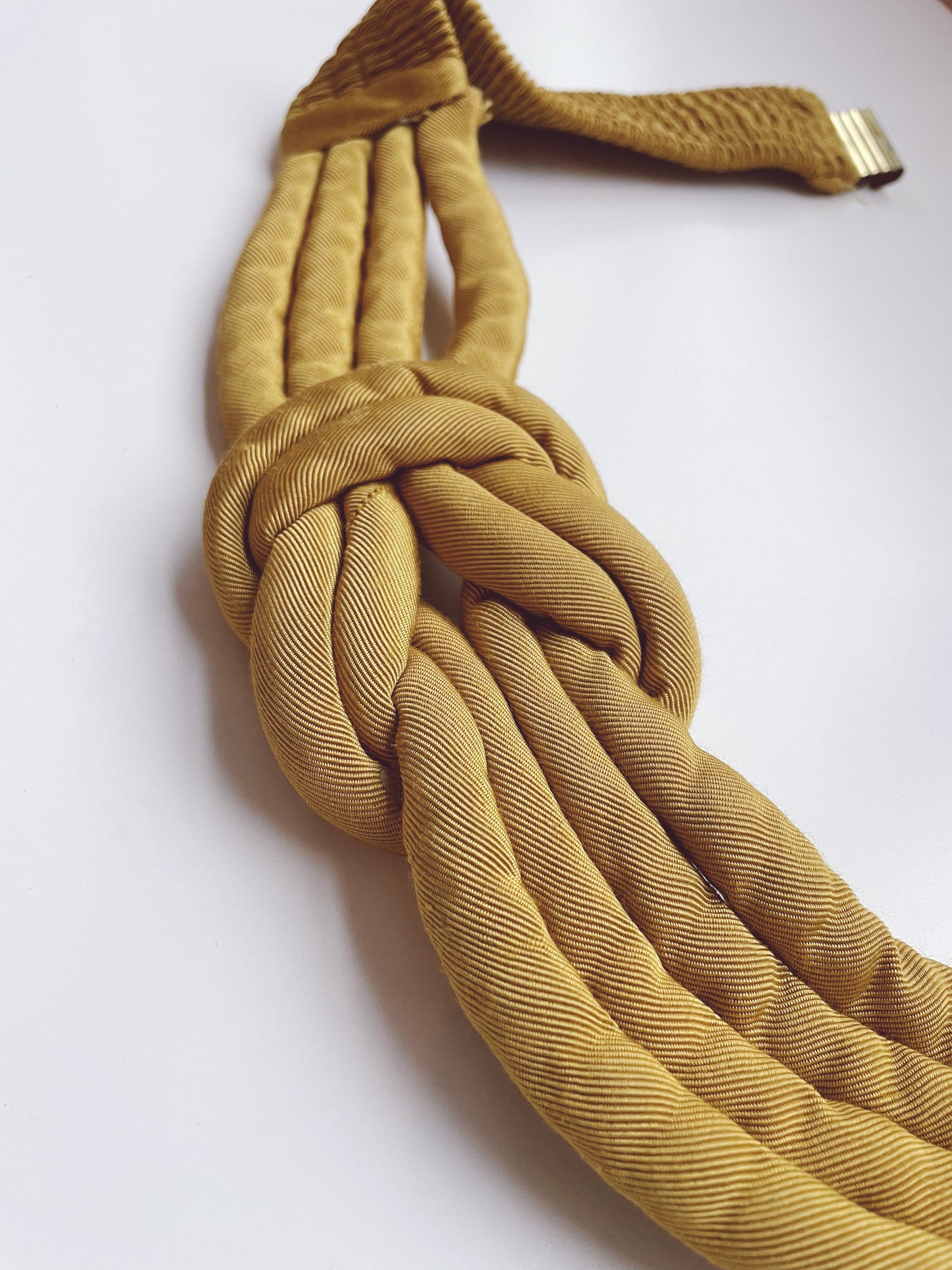 Vintage Chartreuse Rope Knot Belt