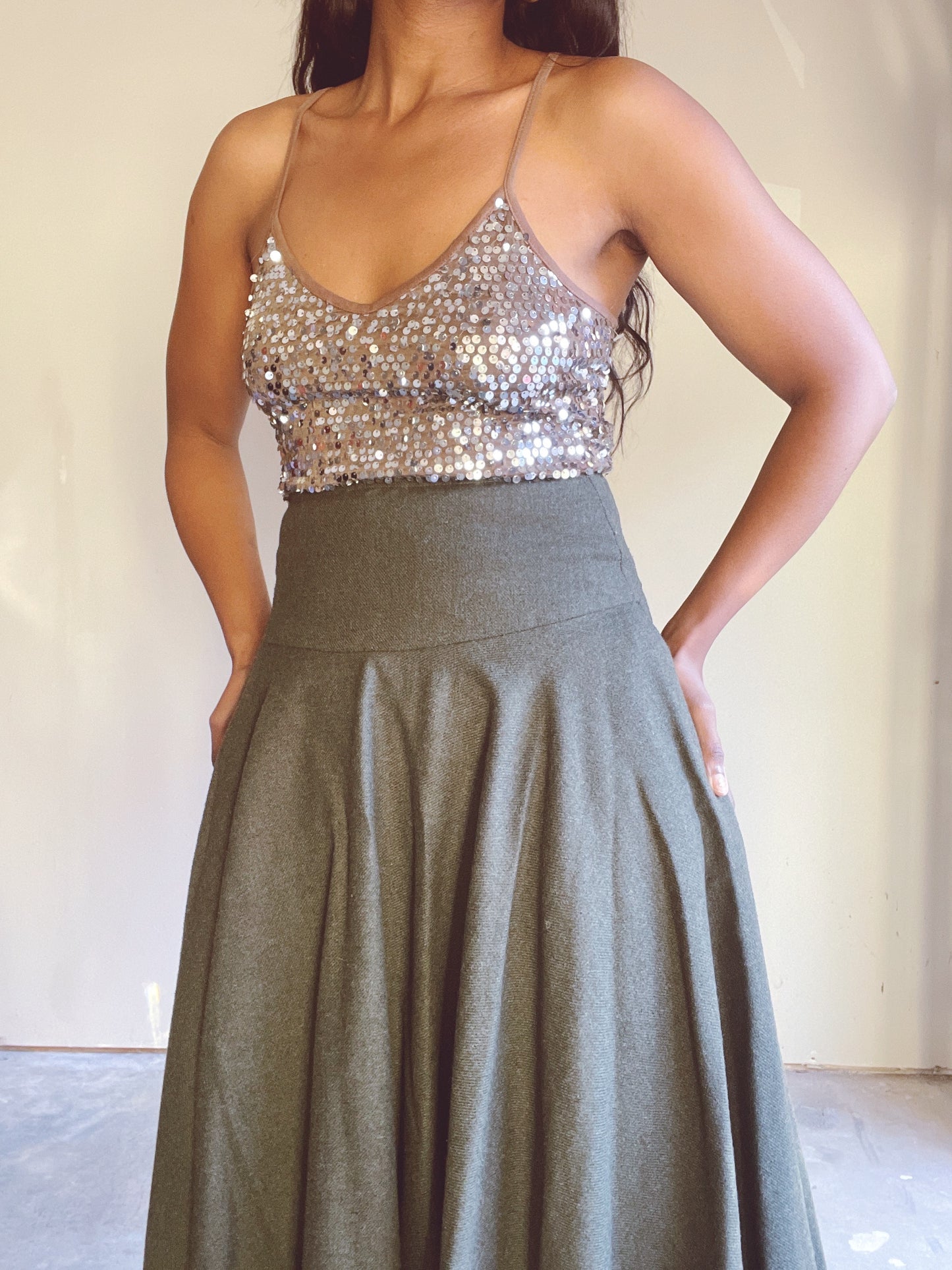 Union Made Wool Circle Skirt