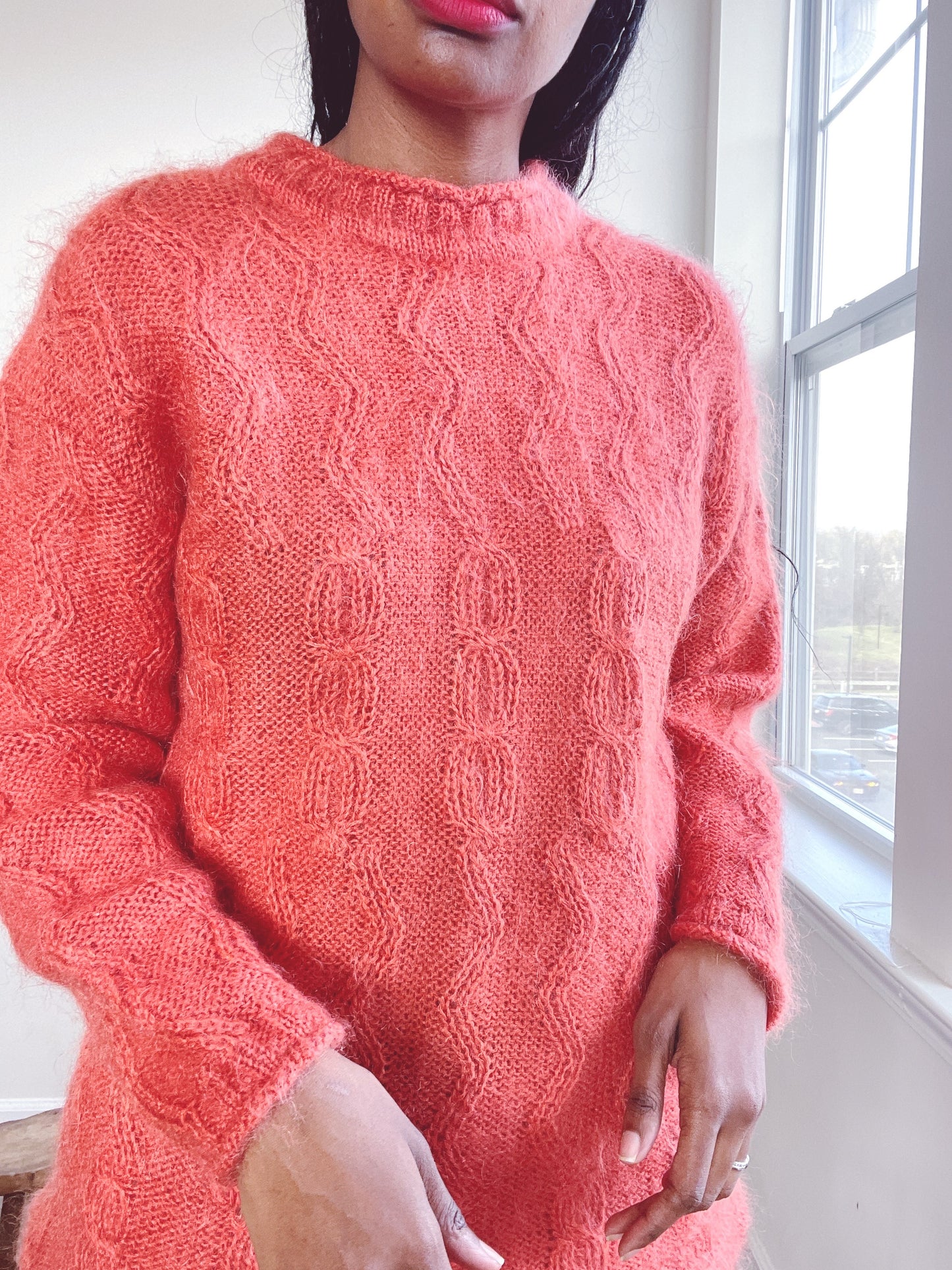 ESPRIT Vintage Mohair Cable Knit Sweater