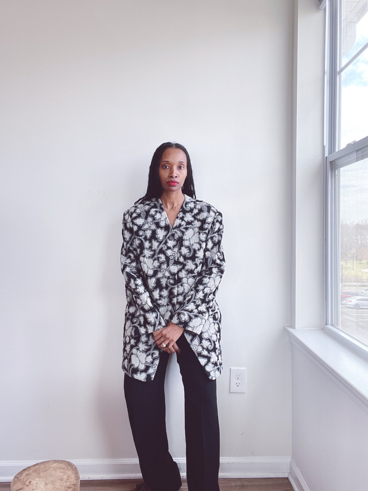 70s ANNE KLEIN Floral Blazer
