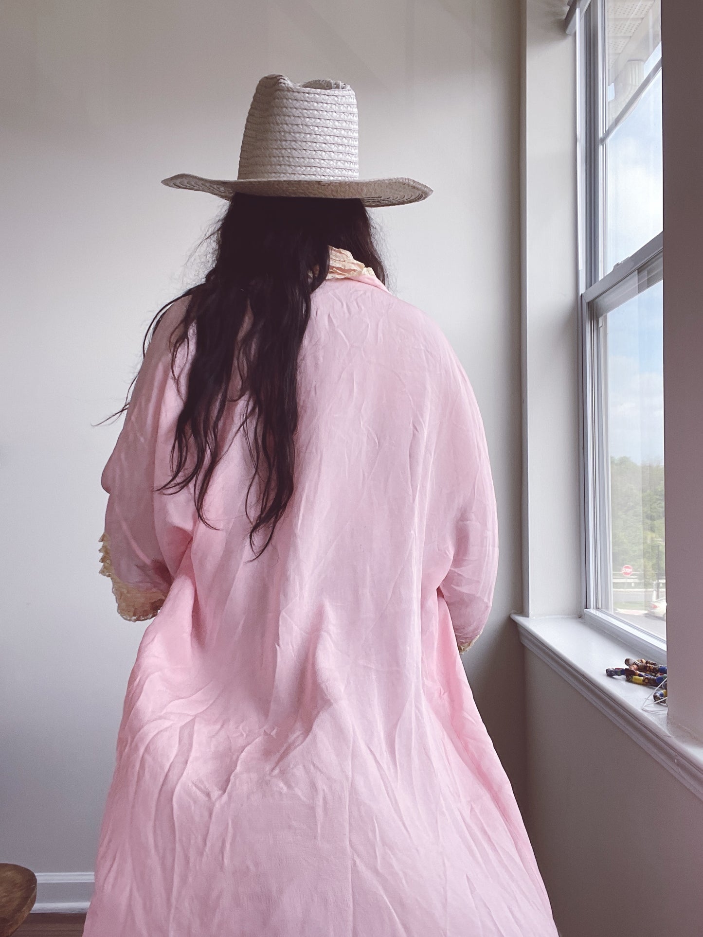 Silk Lace Duster Robe