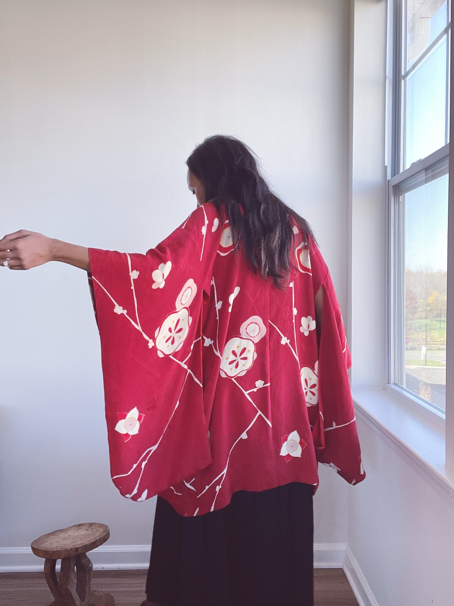 Vintage Silk Haori Kimono Robe Duster