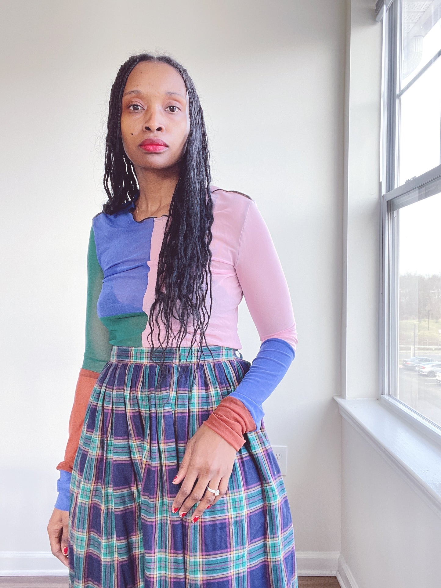 Vintage Ralph Lauren Plaid Cotton Skirt