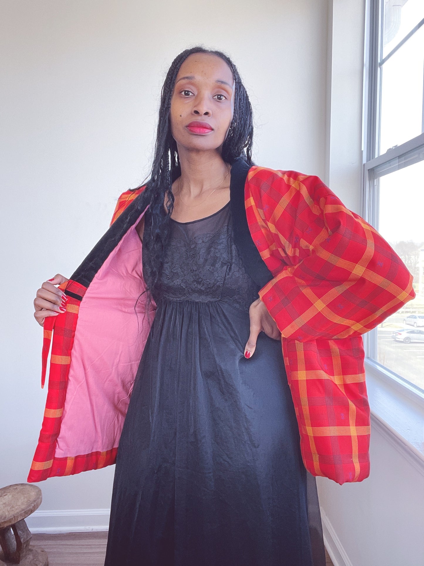 Vintage Hanten Jacket Quilted Kimono