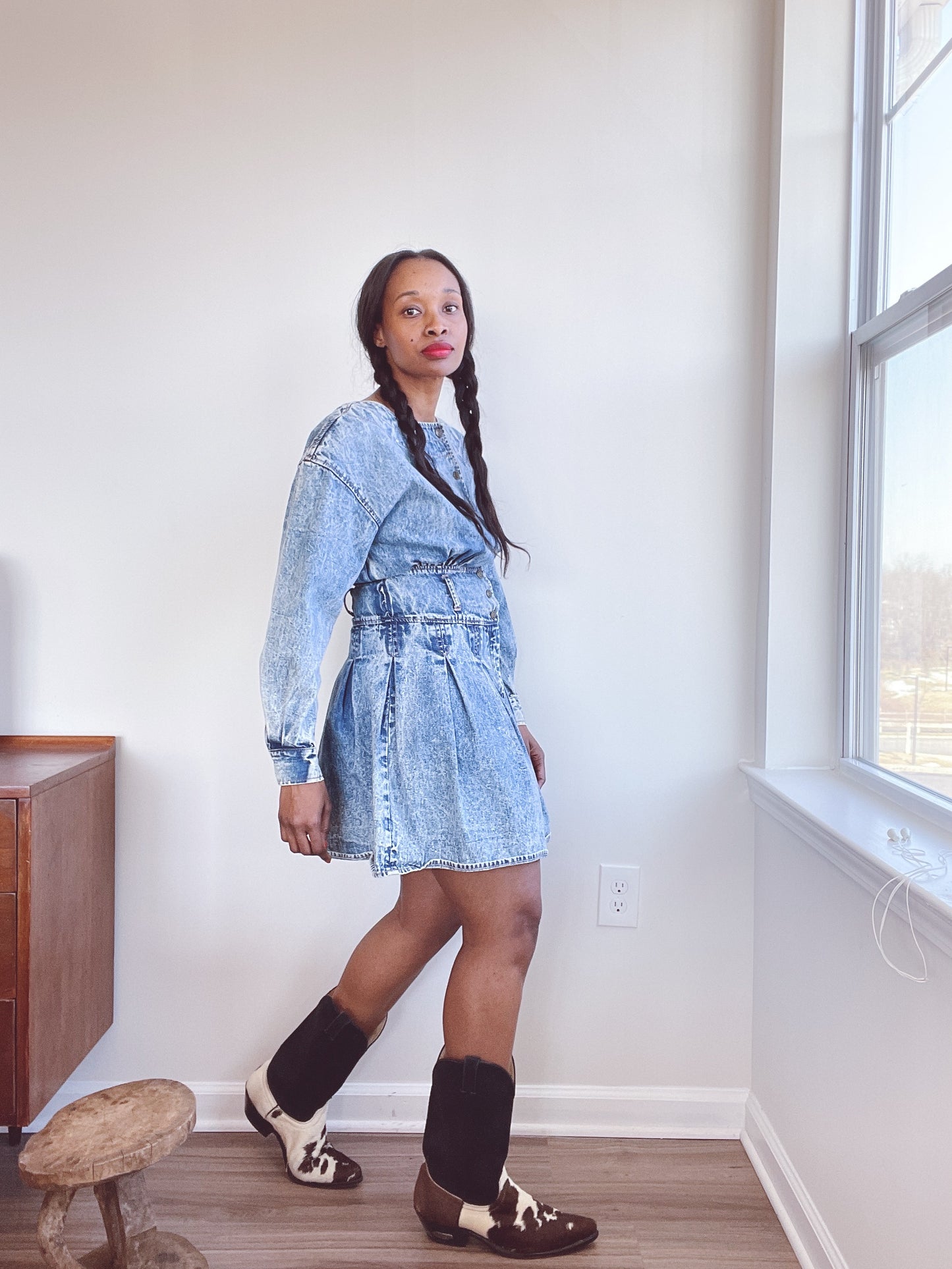 80s Denim Mini Dress