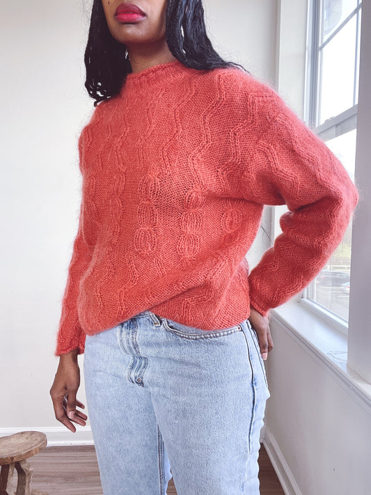 ESPRIT Vintage Mohair Cable Knit Sweater