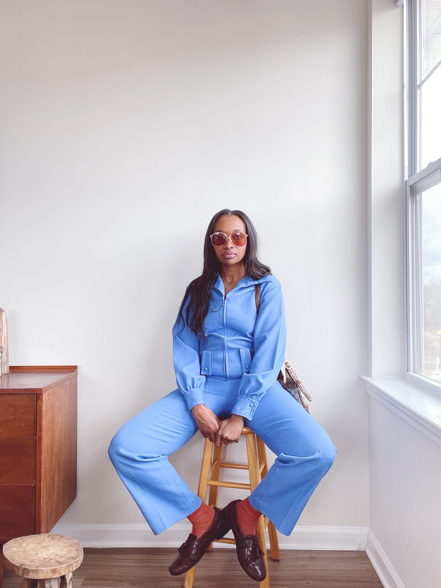 Blue 70s Jumpsuit