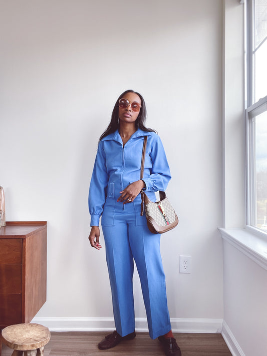 Blue 70s Jumpsuit