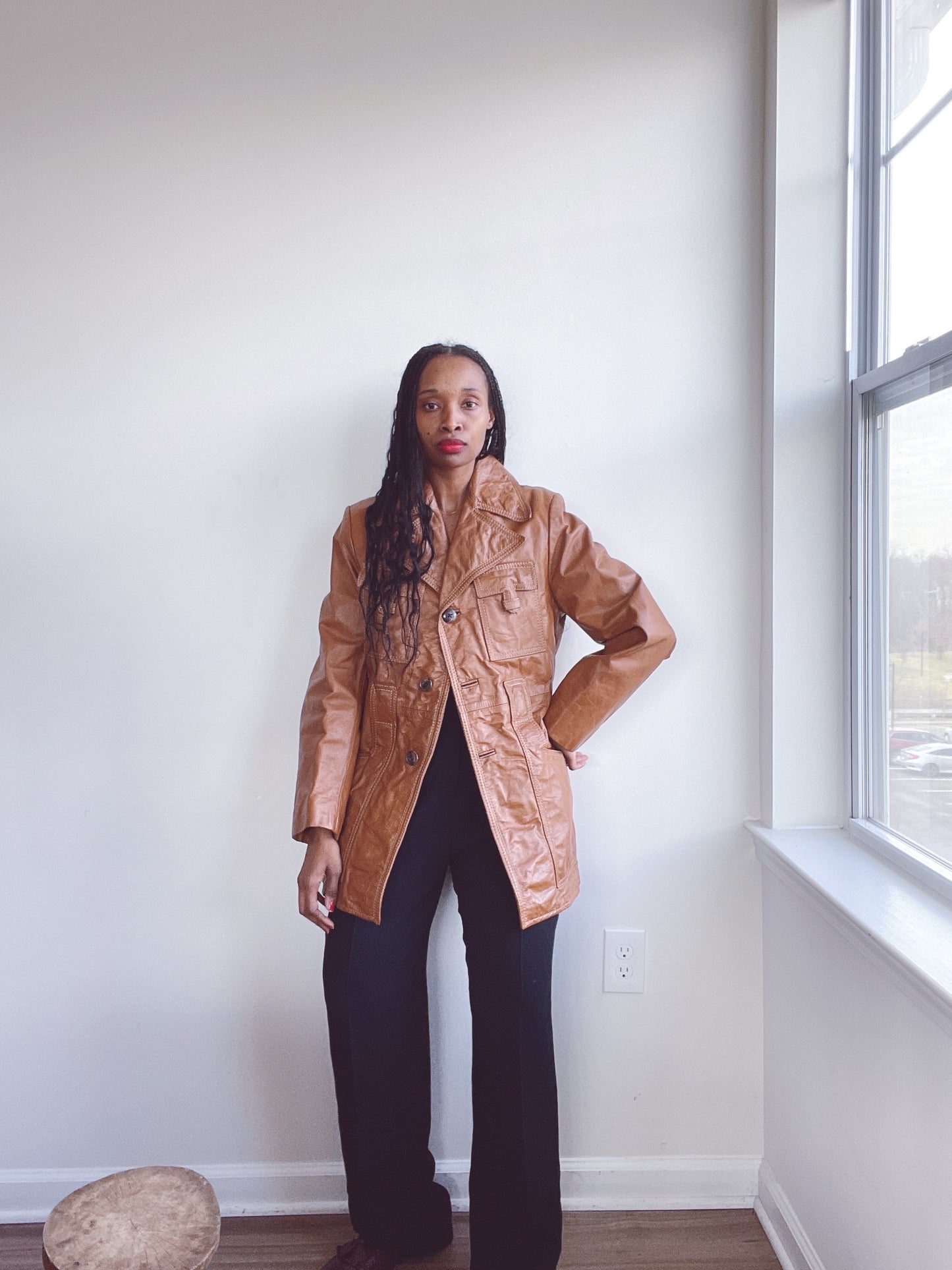 70s Brown Leather Jacket