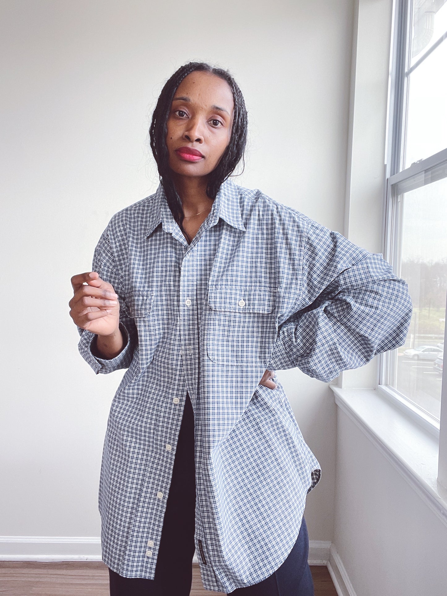 Blue Plaid Vintage Shirt