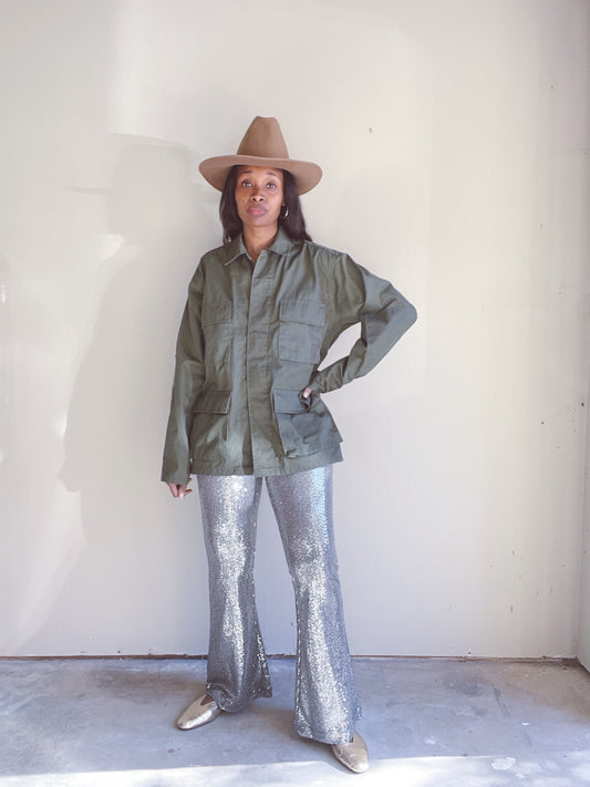 Vintage Army Camo Shirt Jacket