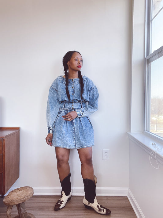 80s Denim Mini Dress