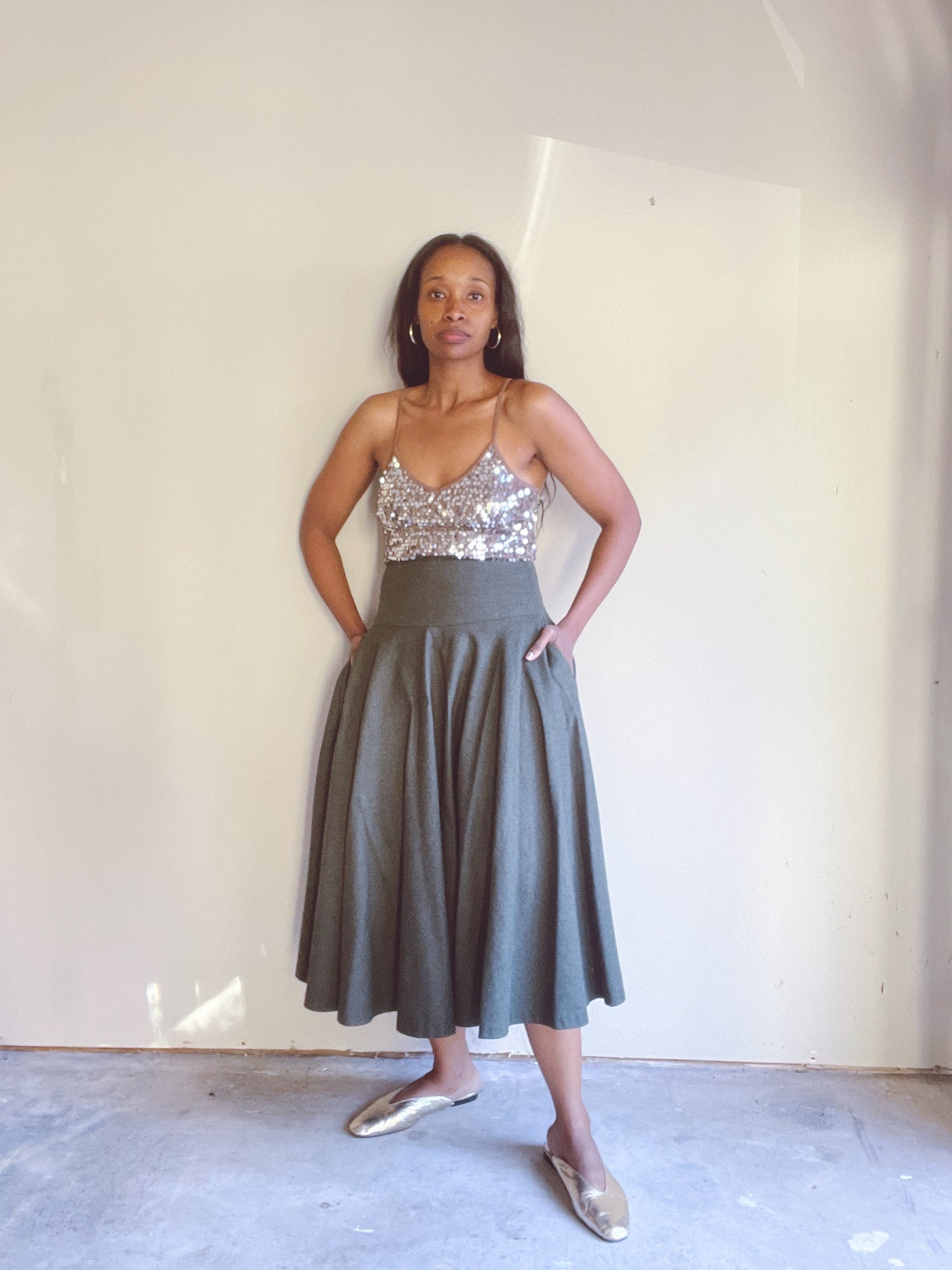 Union Made Wool Circle Skirt