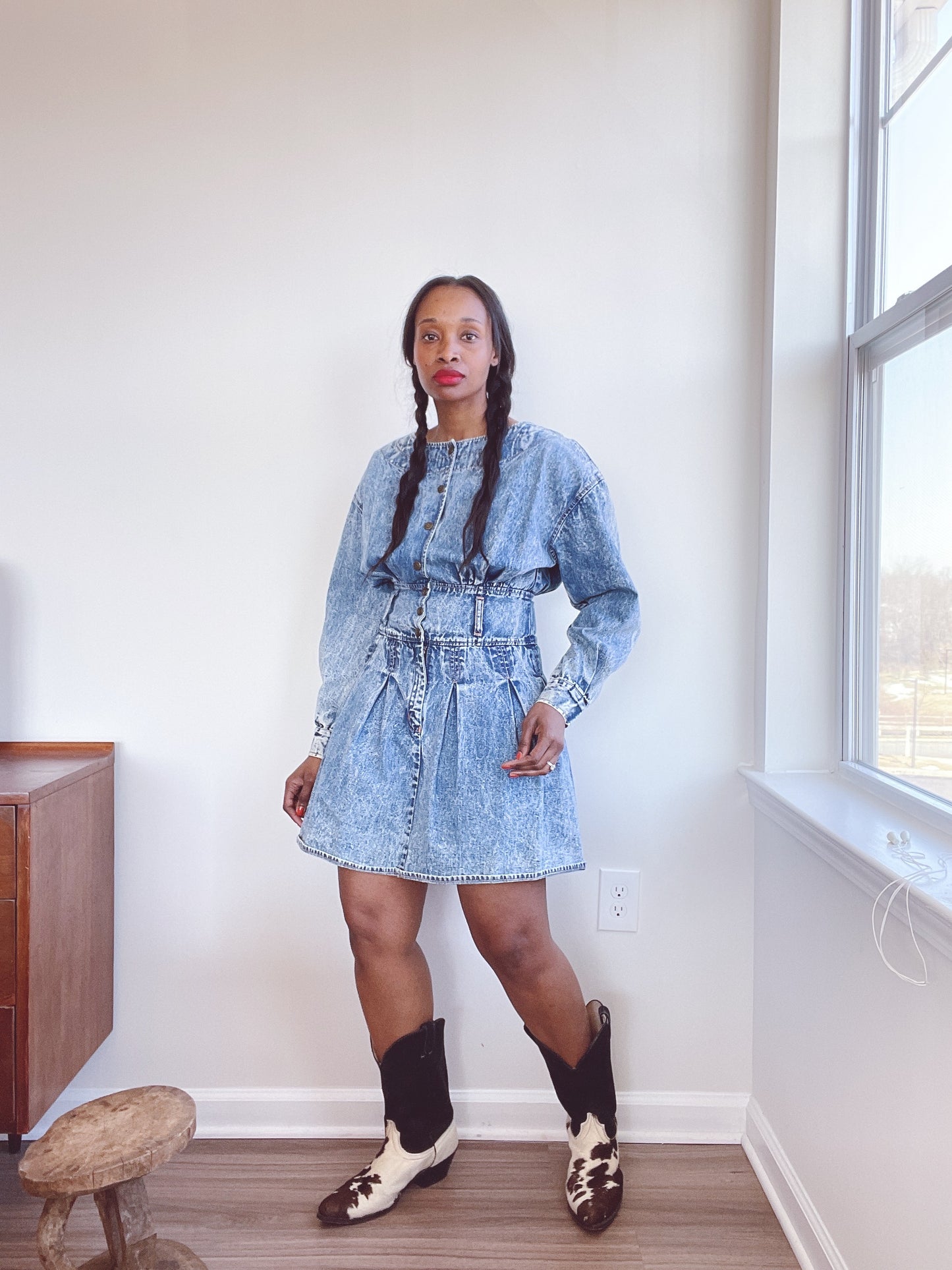 80s Denim Mini Dress