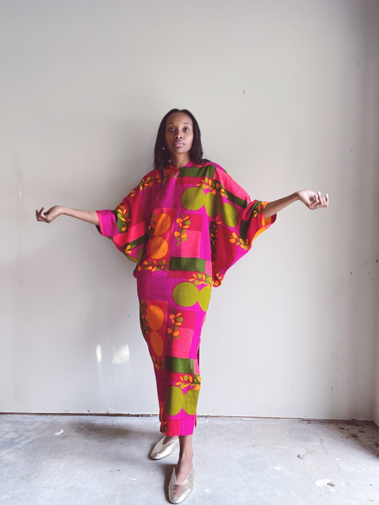 Hawaiian 60s Kaftan Dress