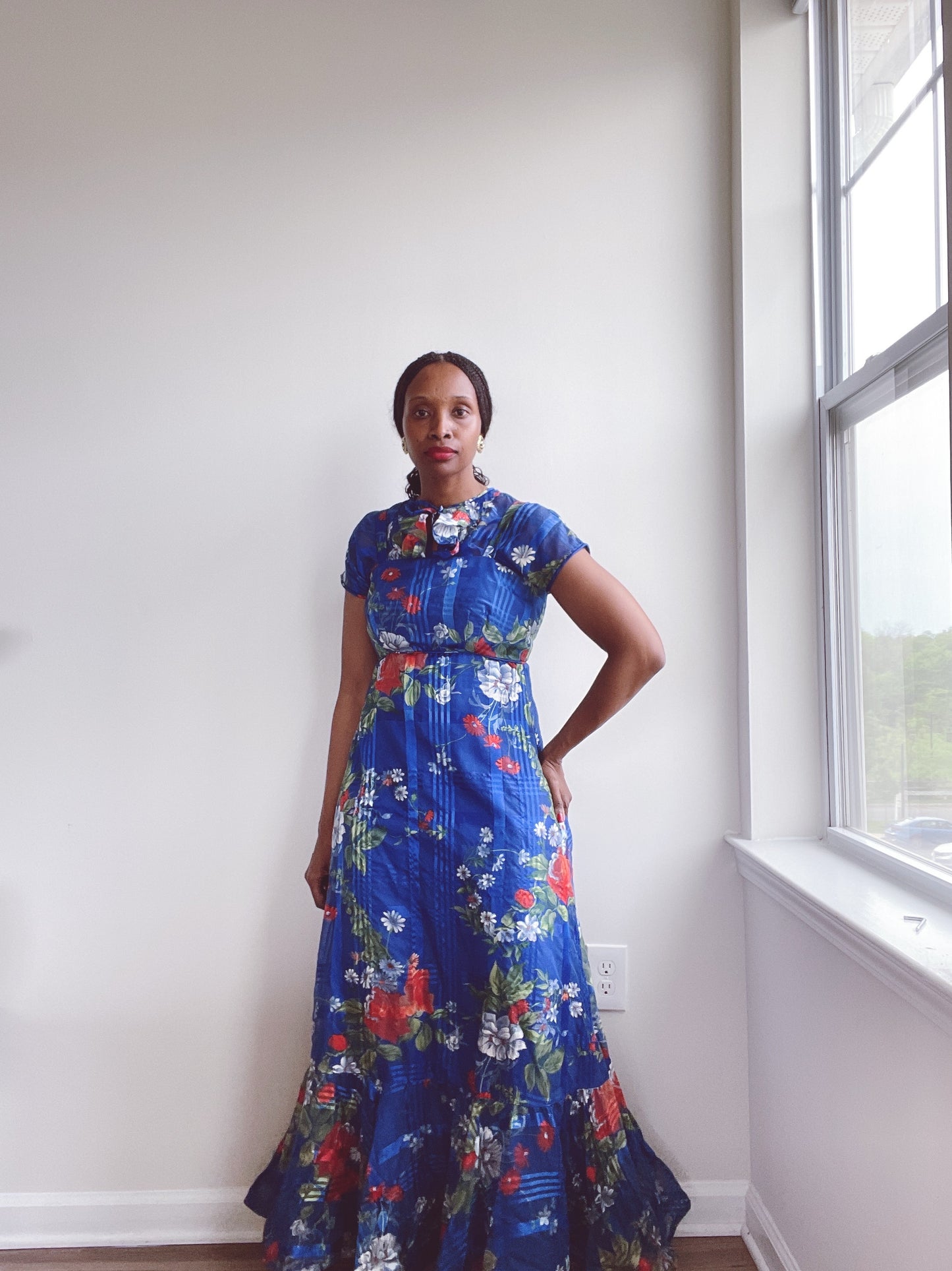 70s Maxi Floral Dress