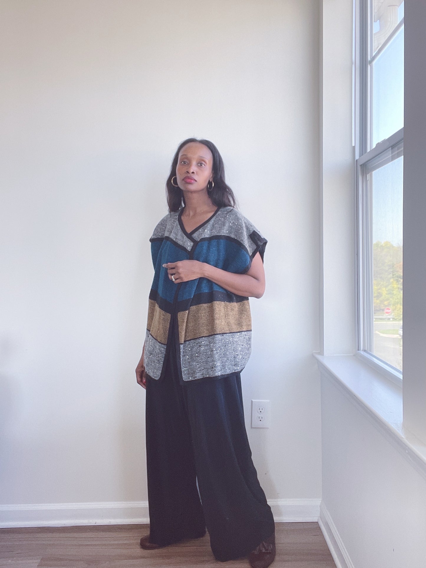 Vintage 2 Pc Skirt Duster Set