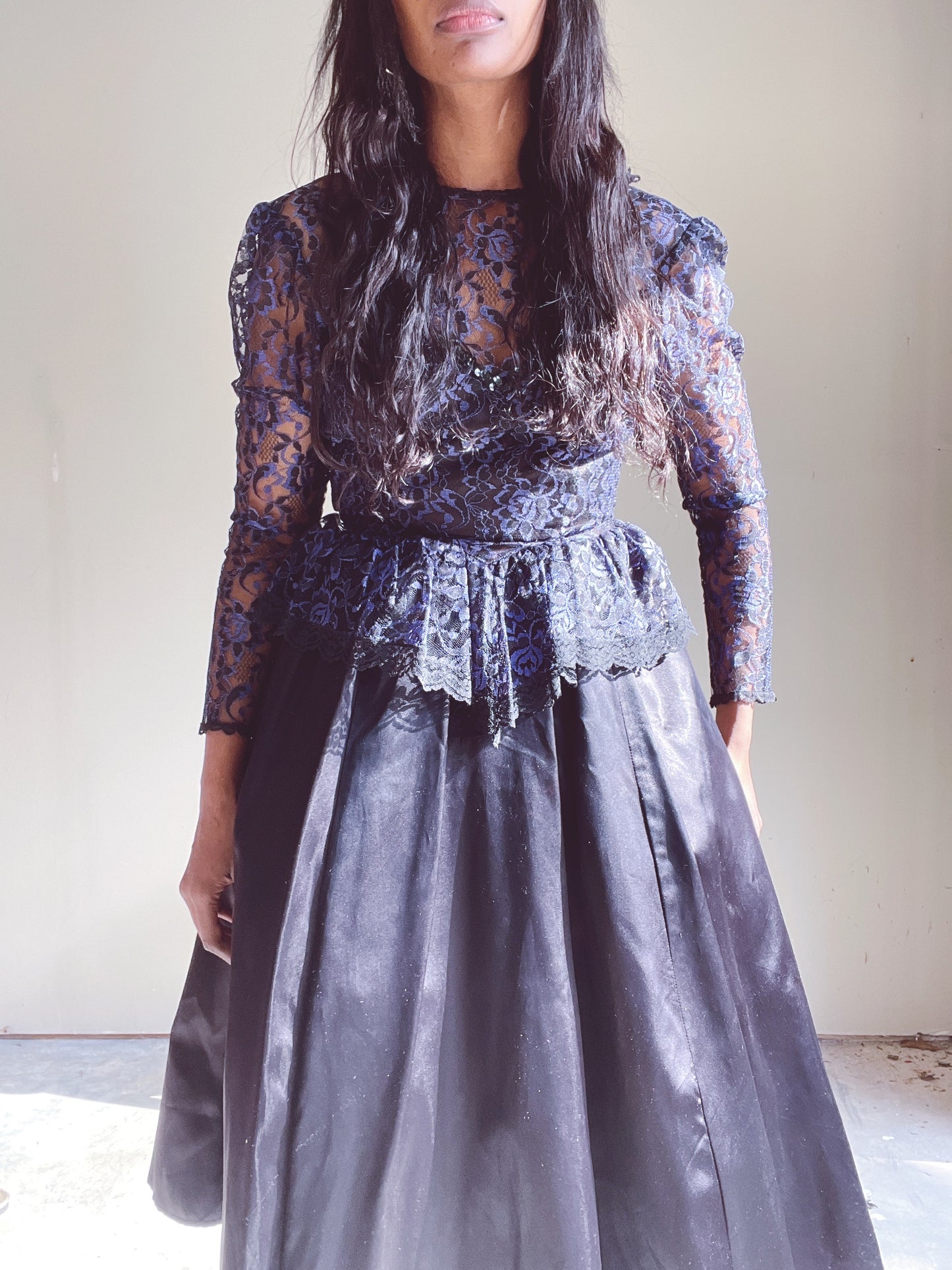 Gunne Sax Black Lace Dress