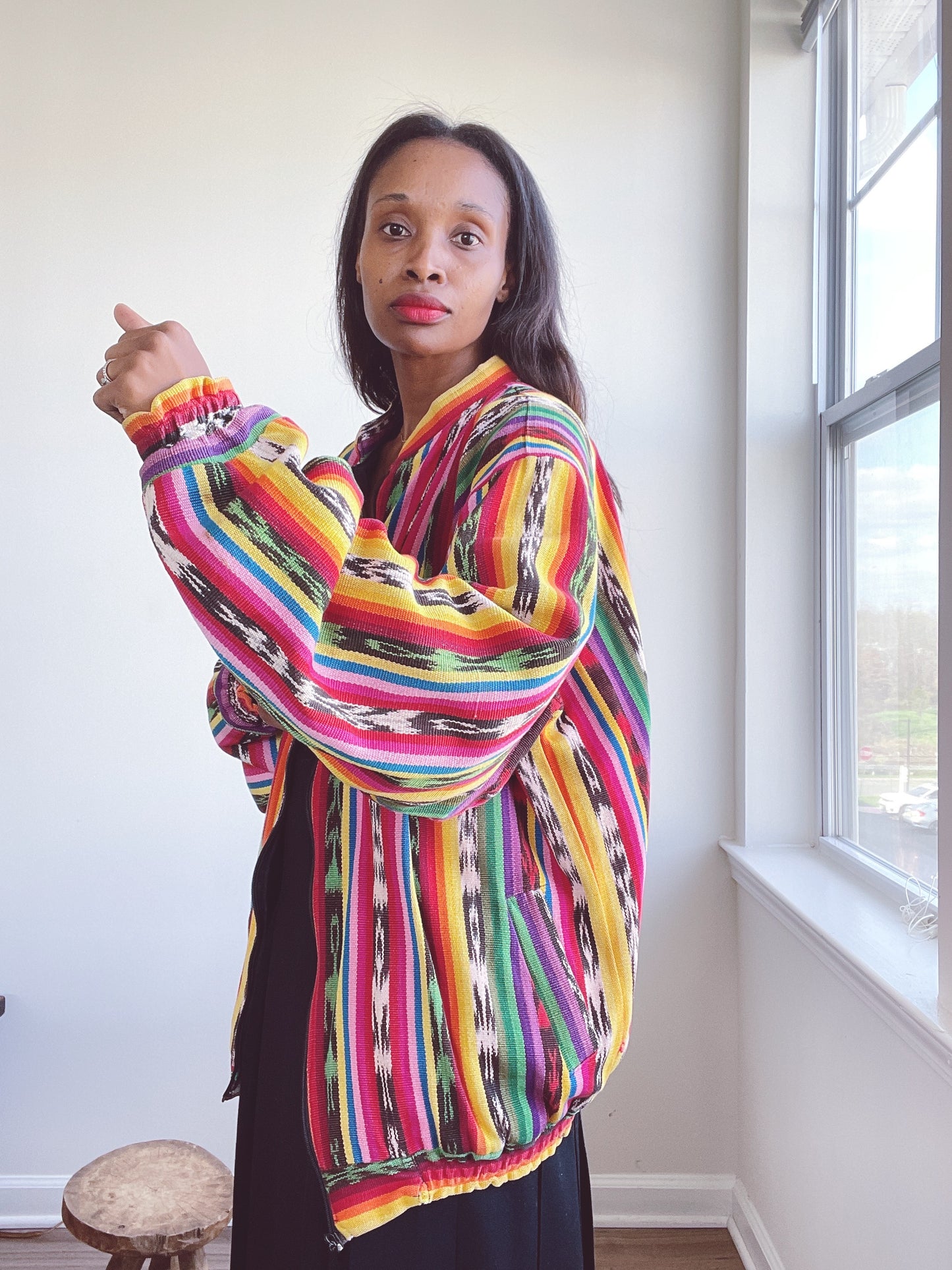 Vintage Tapestry Bomber Jacket