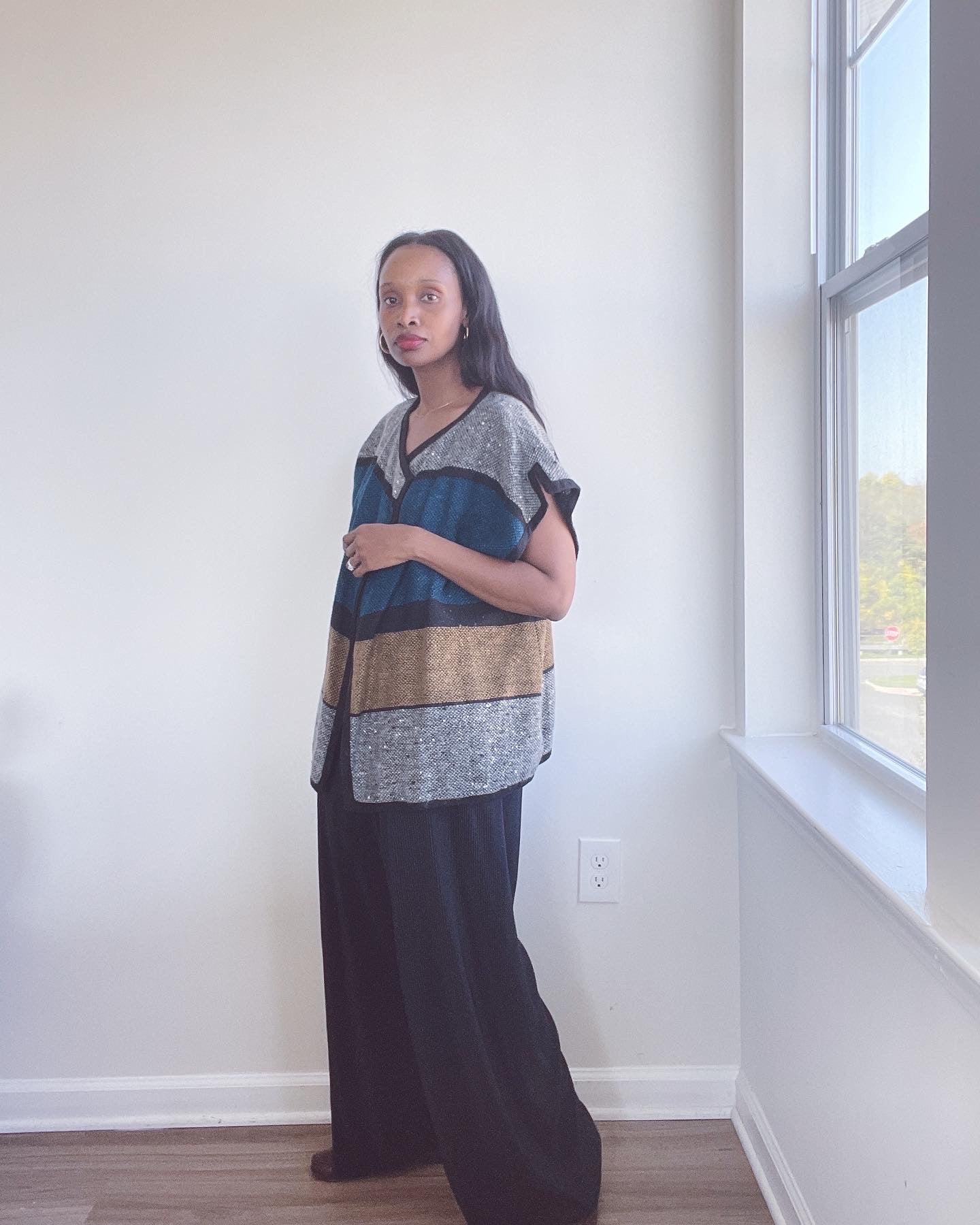 Vintage 2 Pc Skirt Duster Set