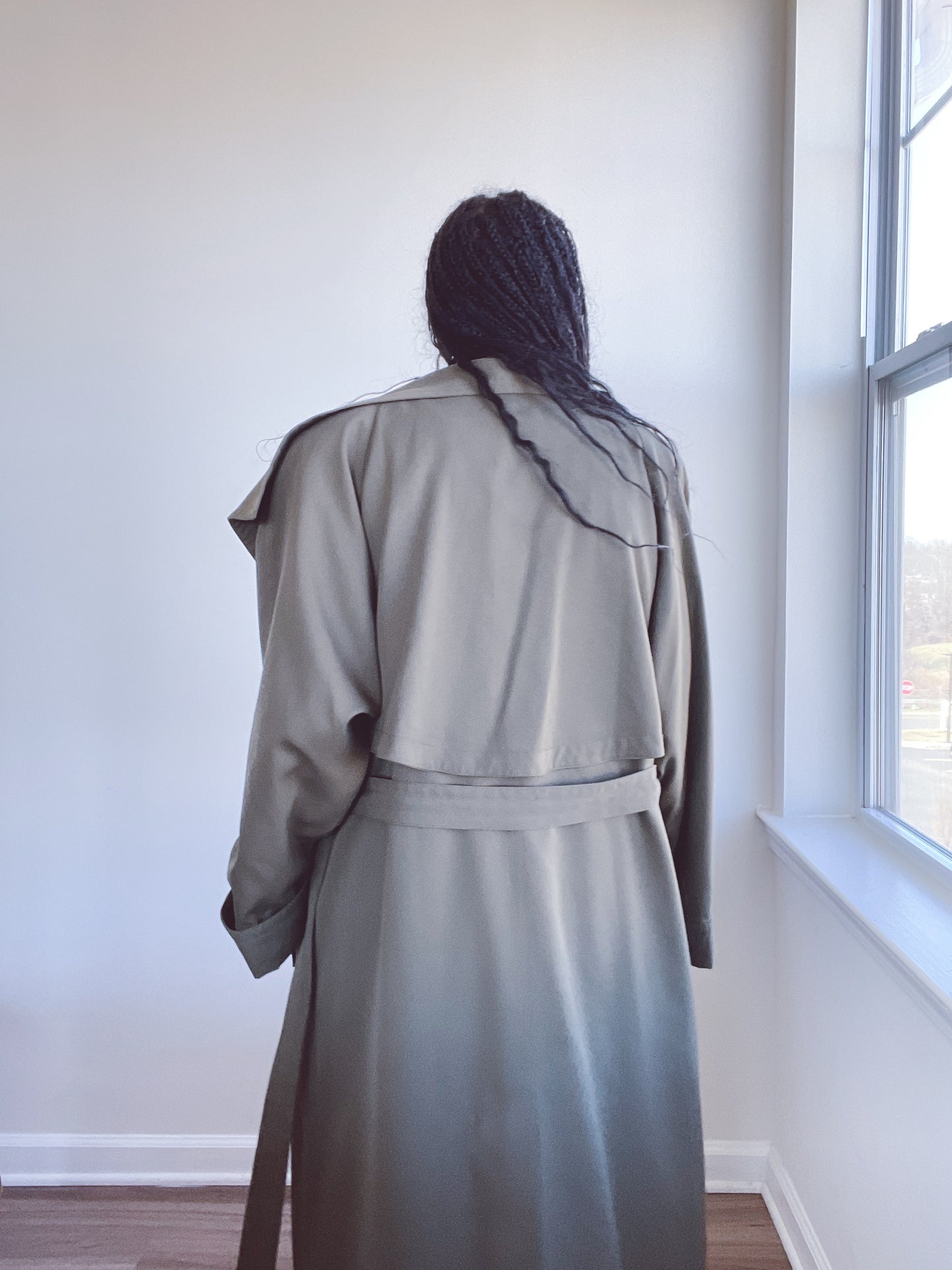 Olive Vintage Trench Coat