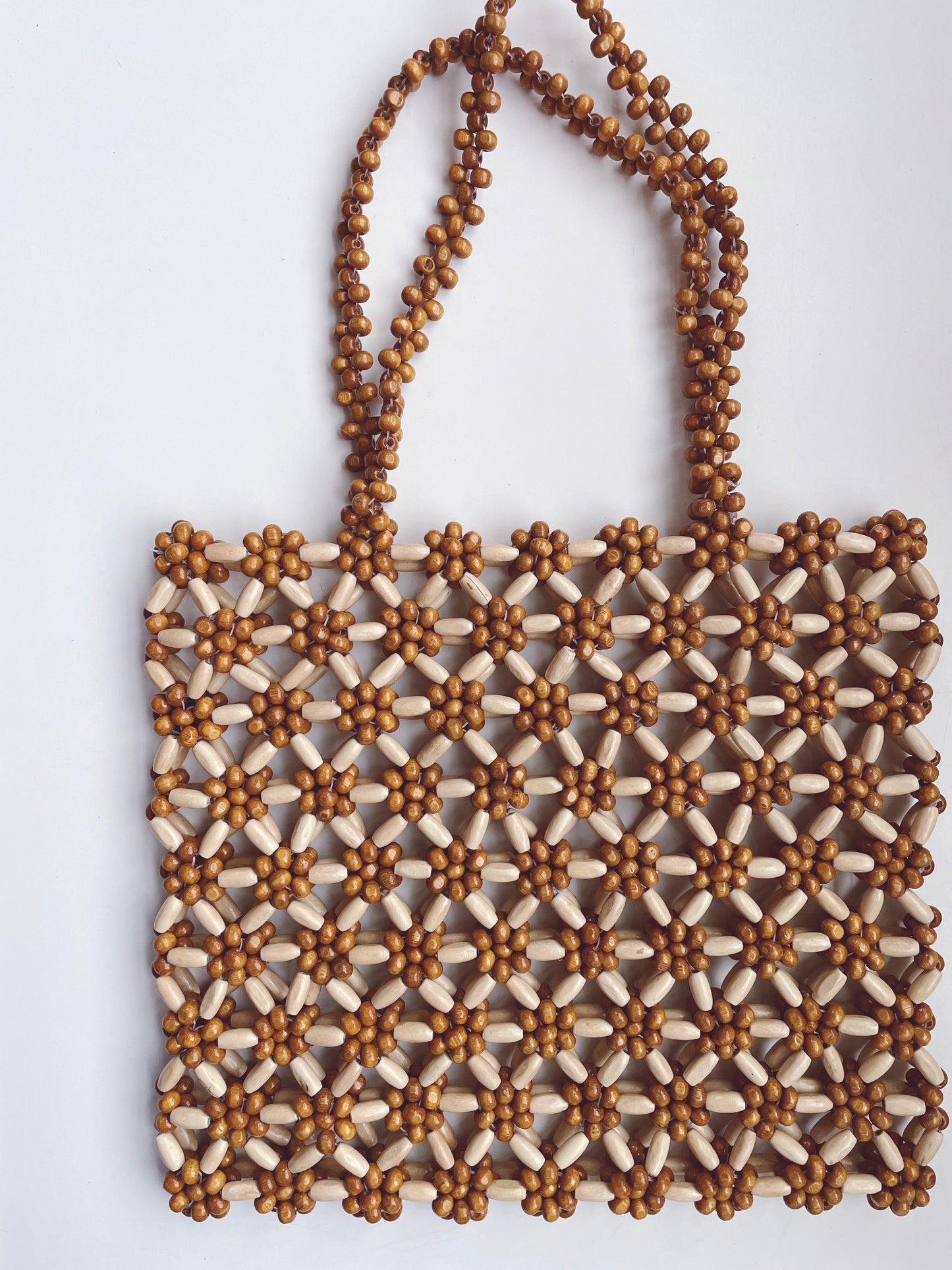 60s/ 70s Wood Beaded Handbag