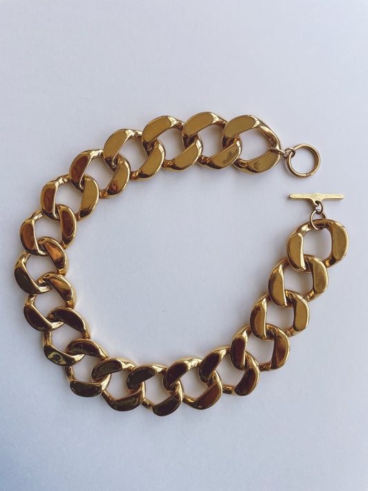 Gold Chain Link Necklace Choker