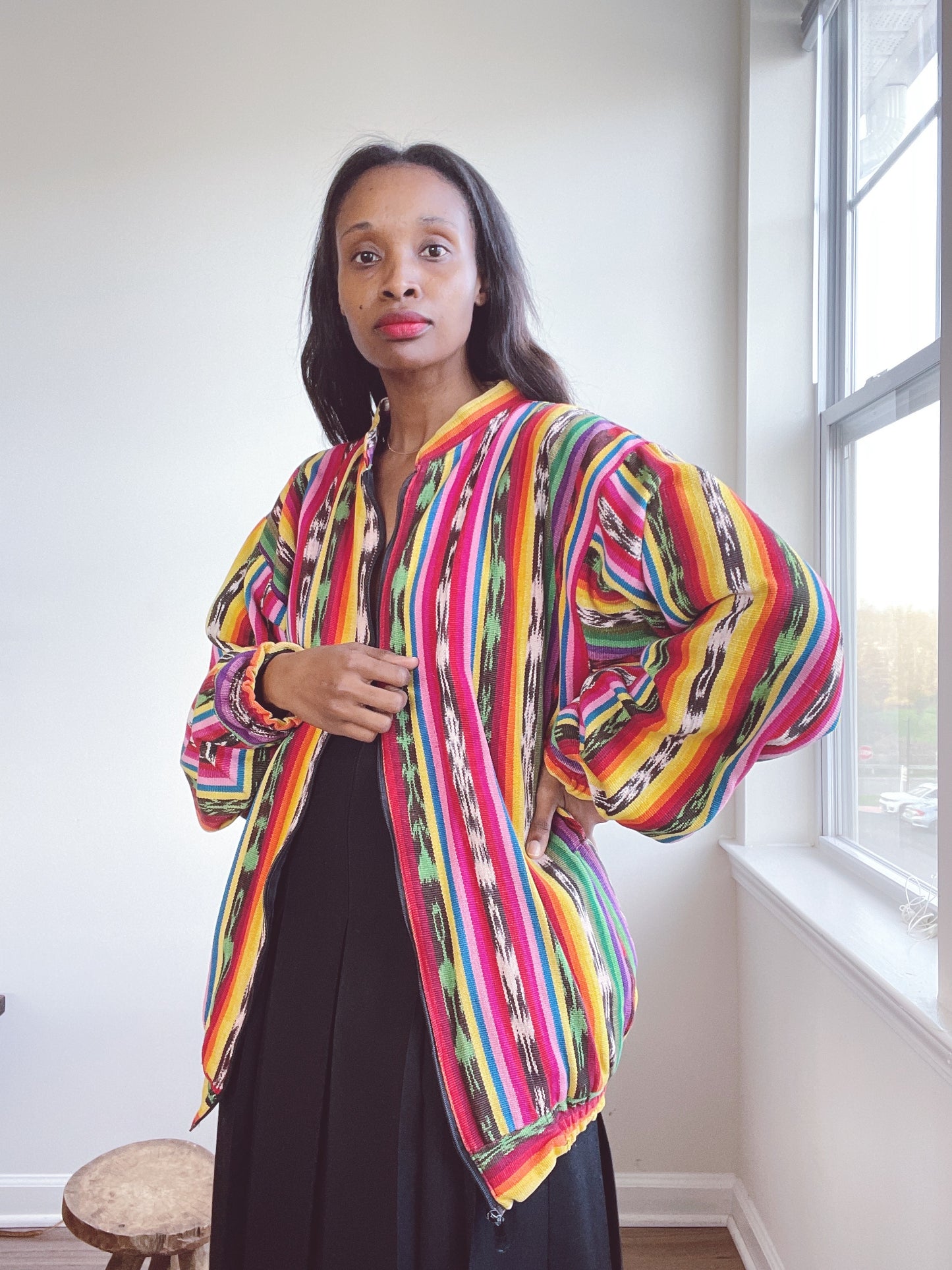 Vintage Tapestry Bomber Jacket