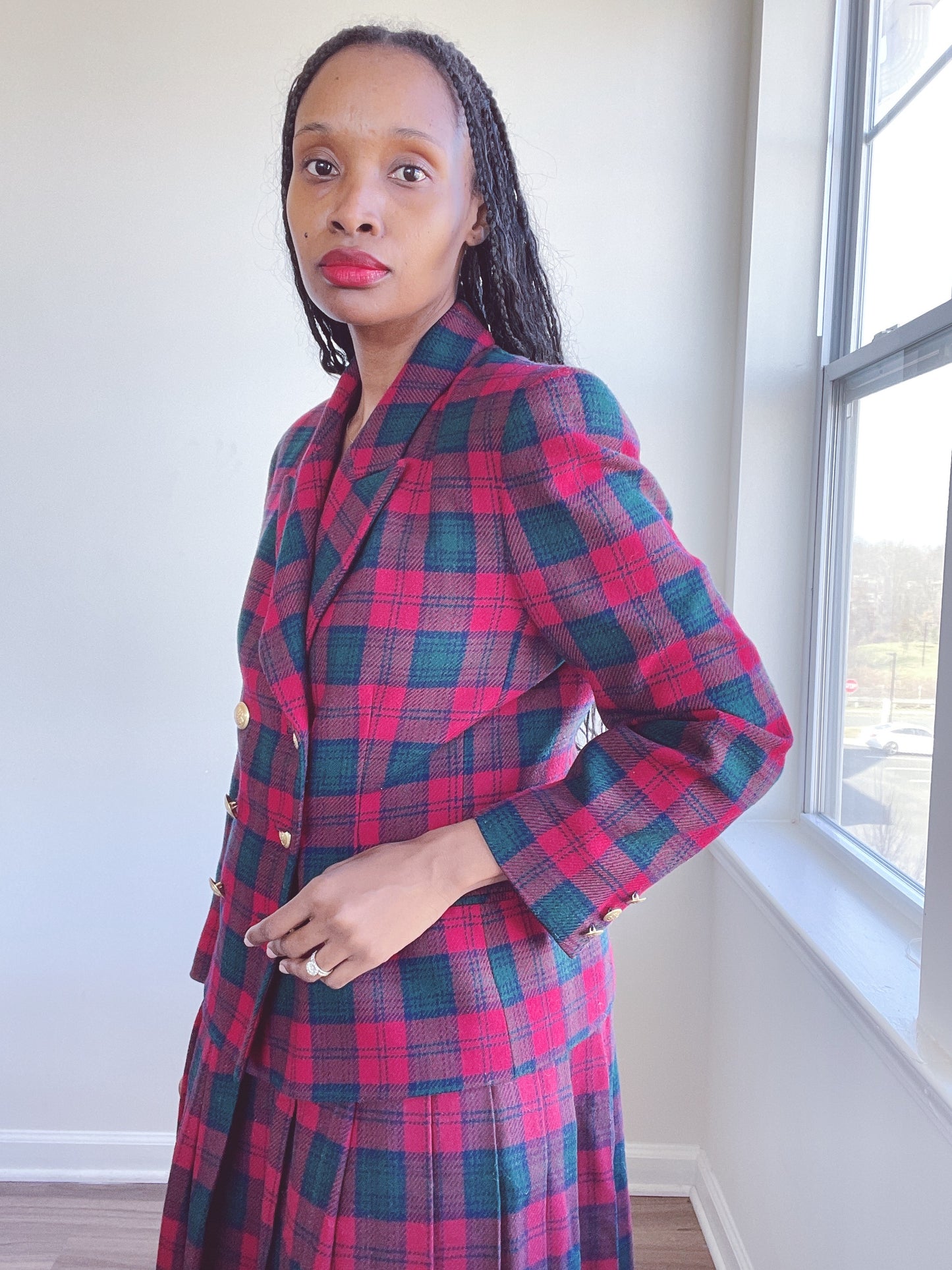 Vintage Pendleton Pleated Skirt Suit 2 Pc