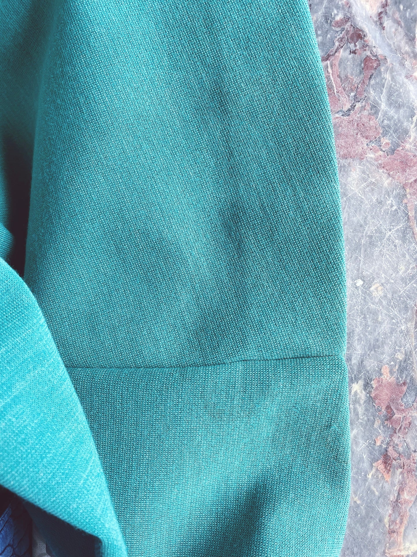 60s Wool A Line Teal Dress