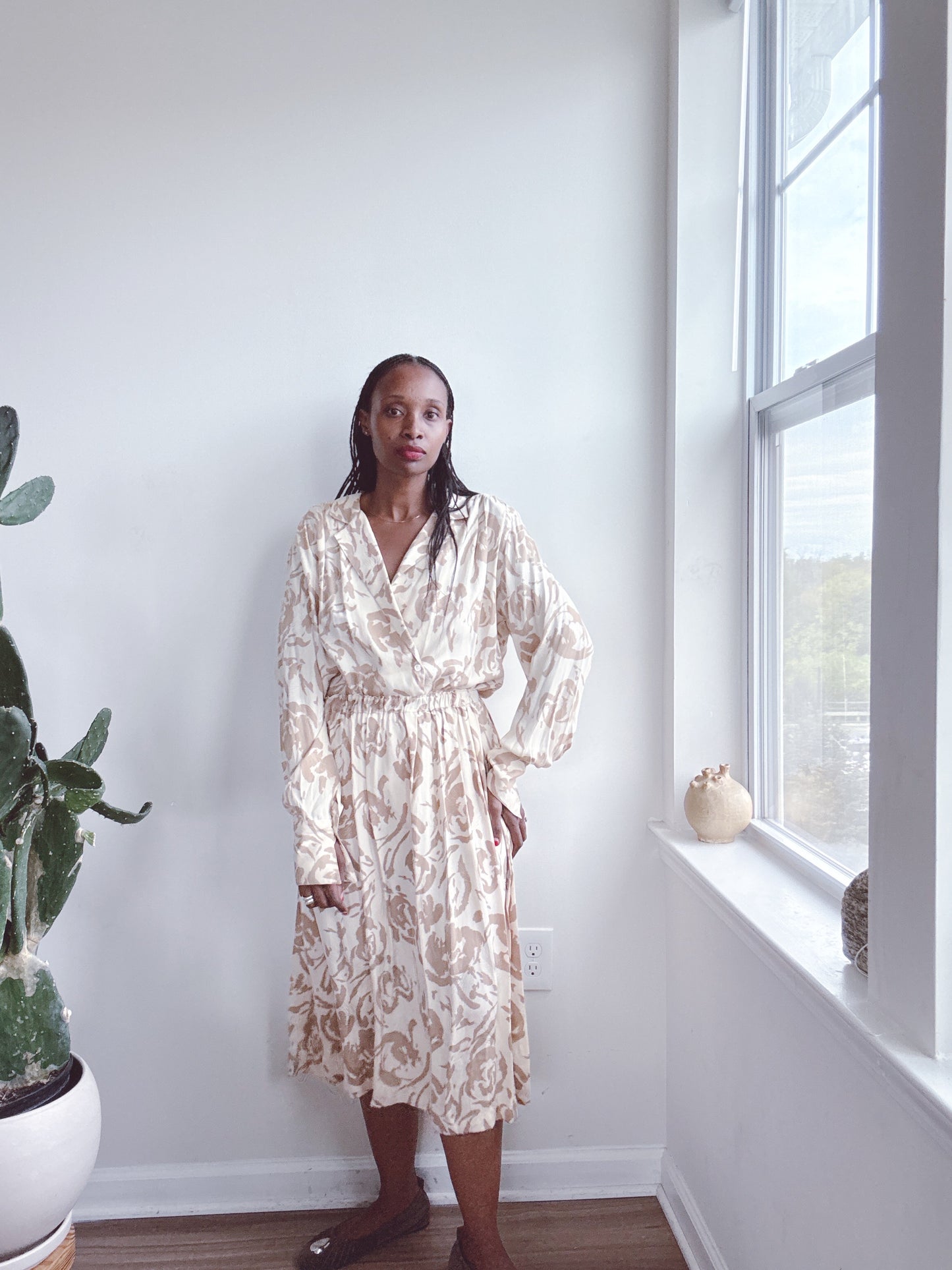 Vintage CHRISTIAN DIOR Silk Skirt Set