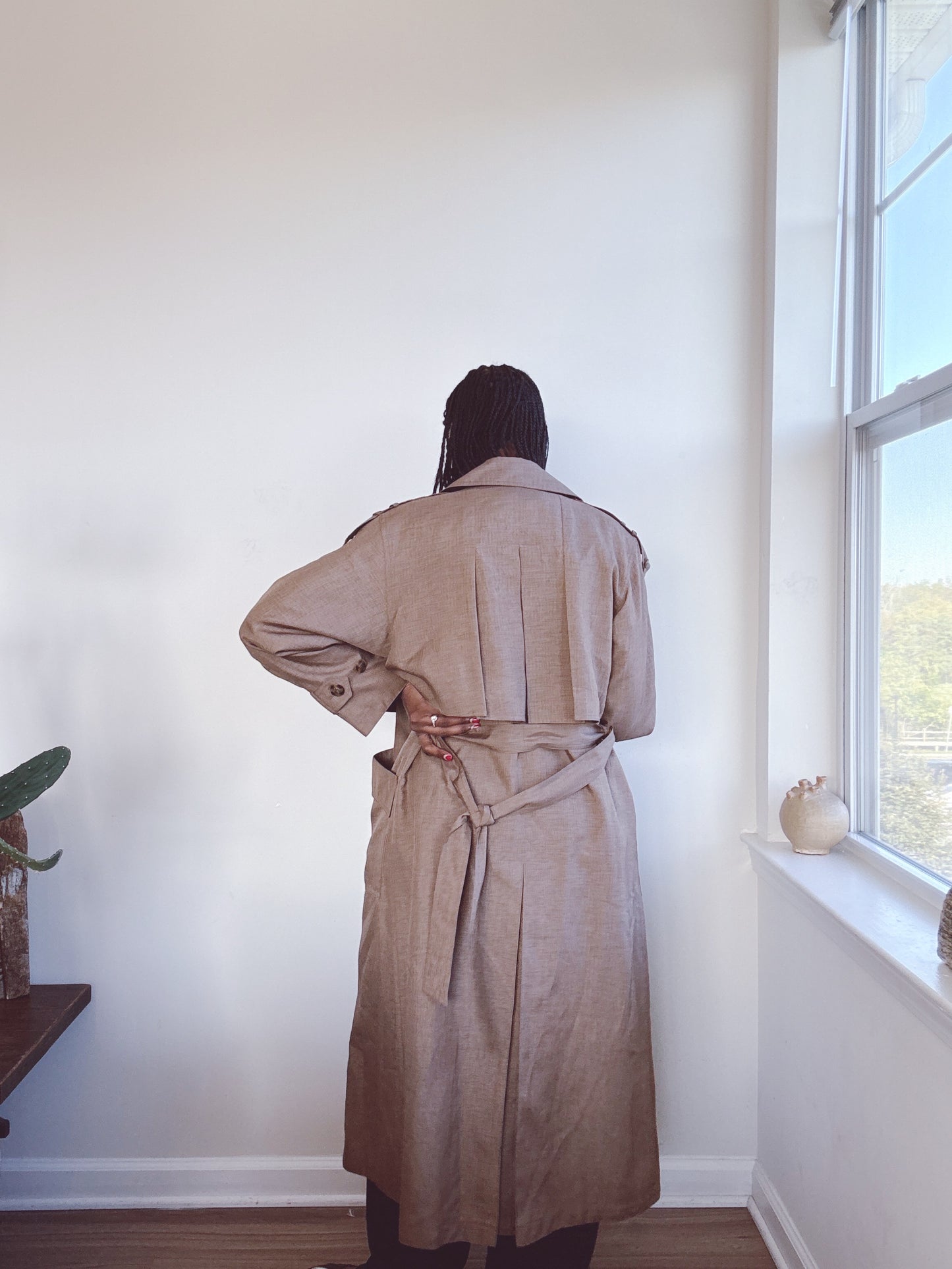 Vintage Trench Coat Jacket Windbreaker