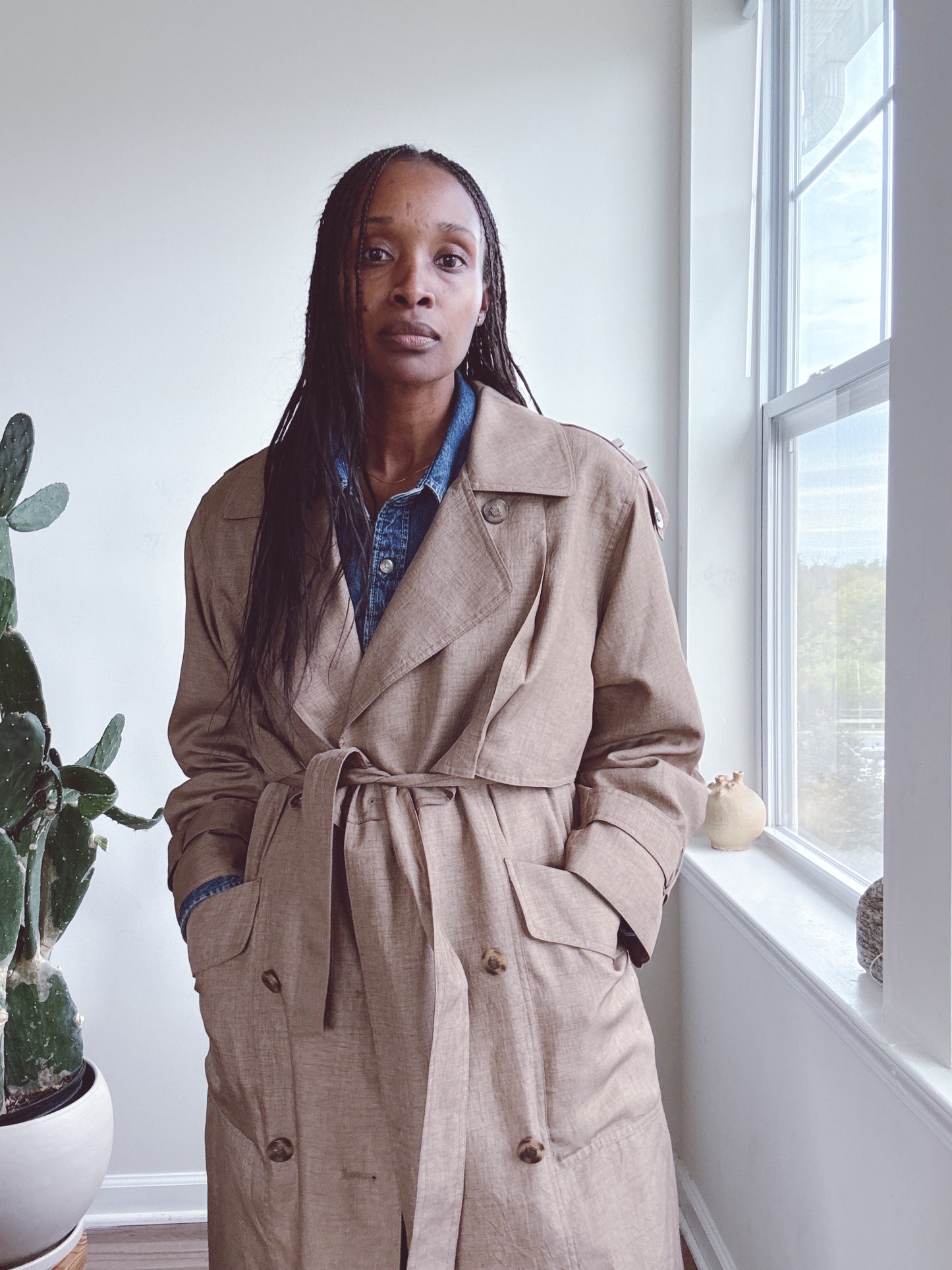 Vintage Trench Coat Jacket Windbreaker