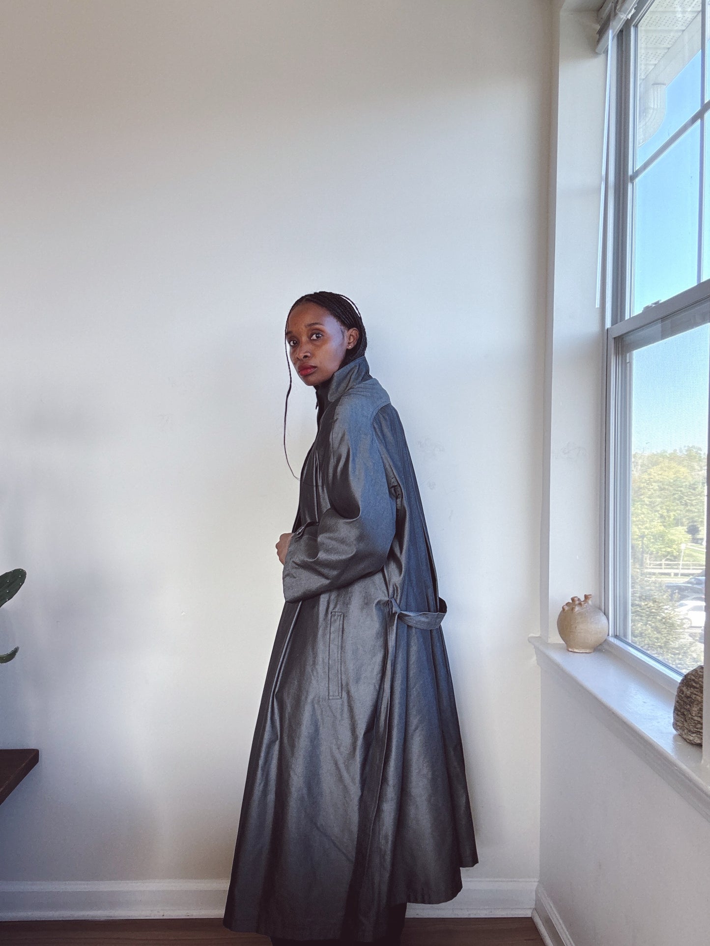 Vintage Trench Coat Metallic