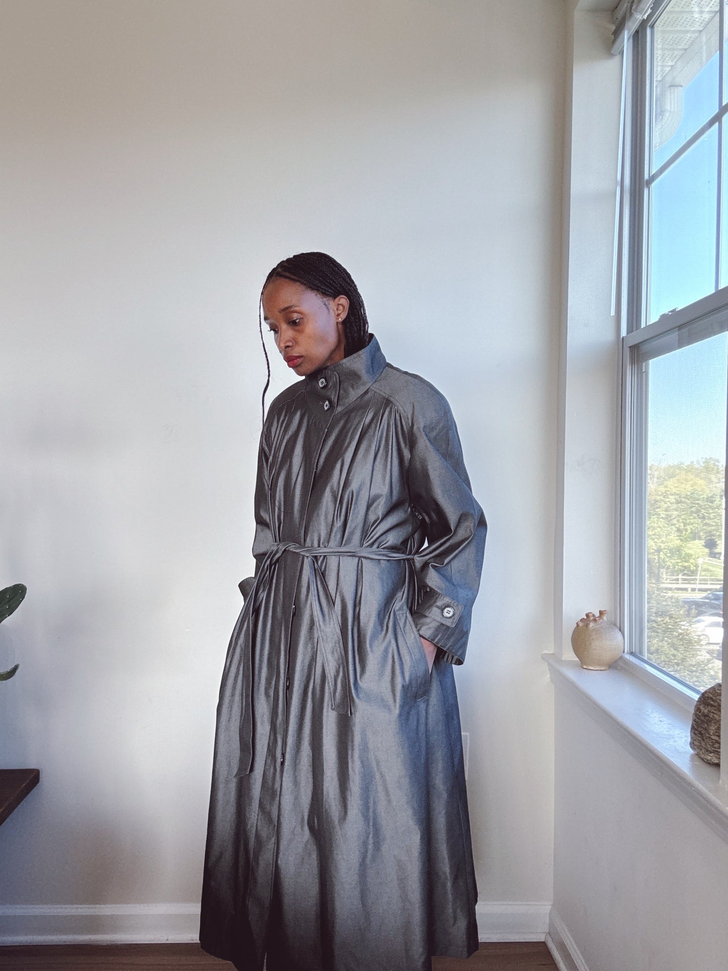 Vintage Trench Coat Metallic