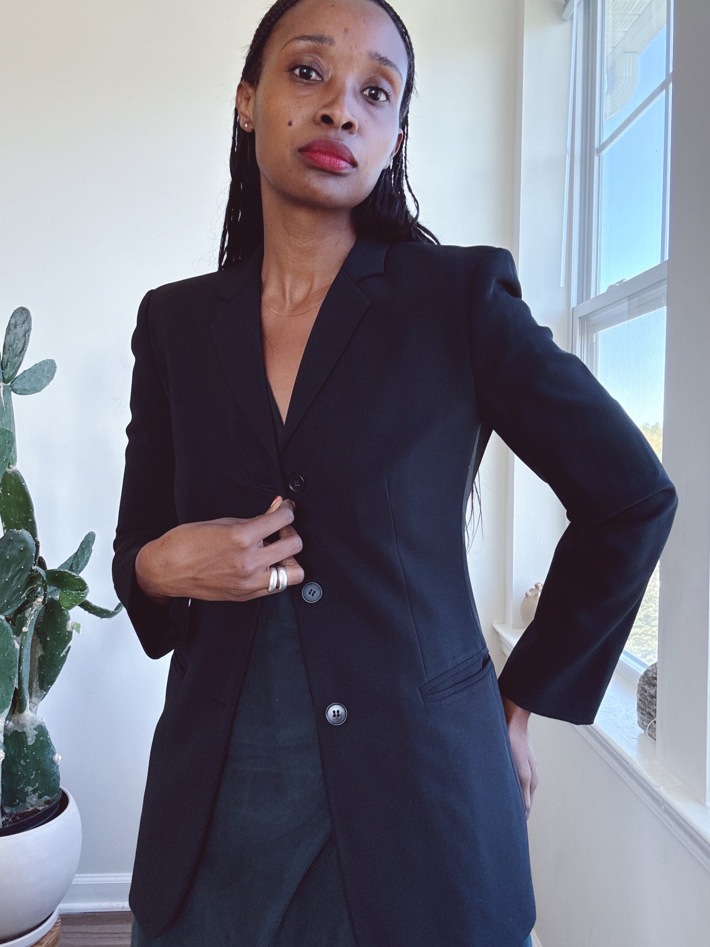 EMPORIO ARMANI Vintage Black Tailored Blazer 6