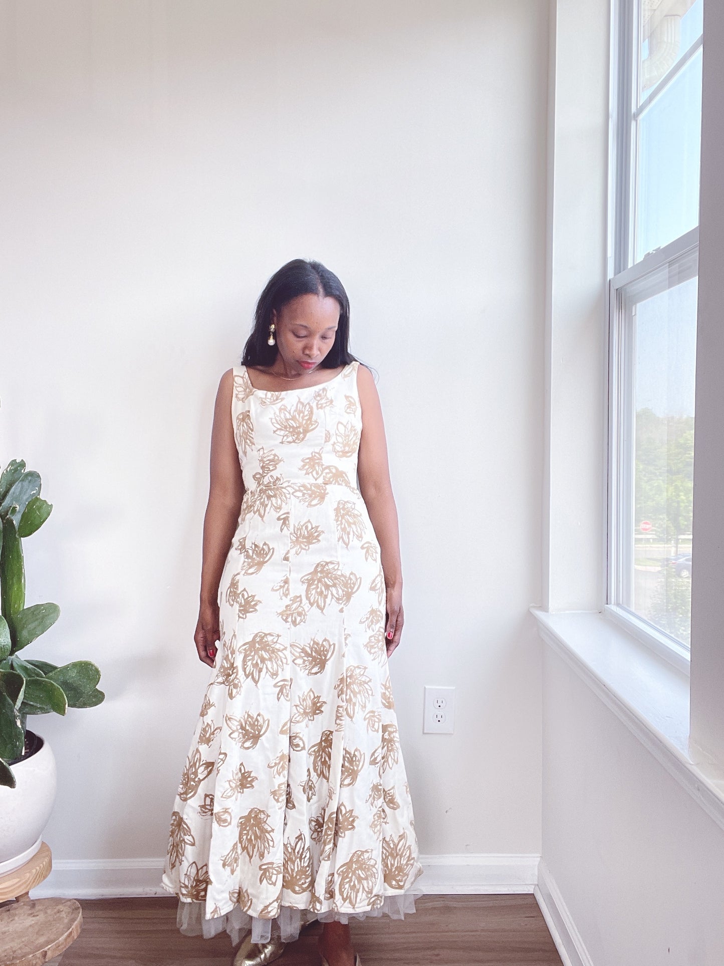 Floral Evening Minimal Fit Flare Gown