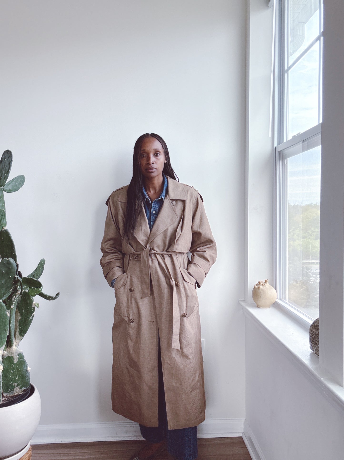 Vintage Trench Coat Jacket Windbreaker