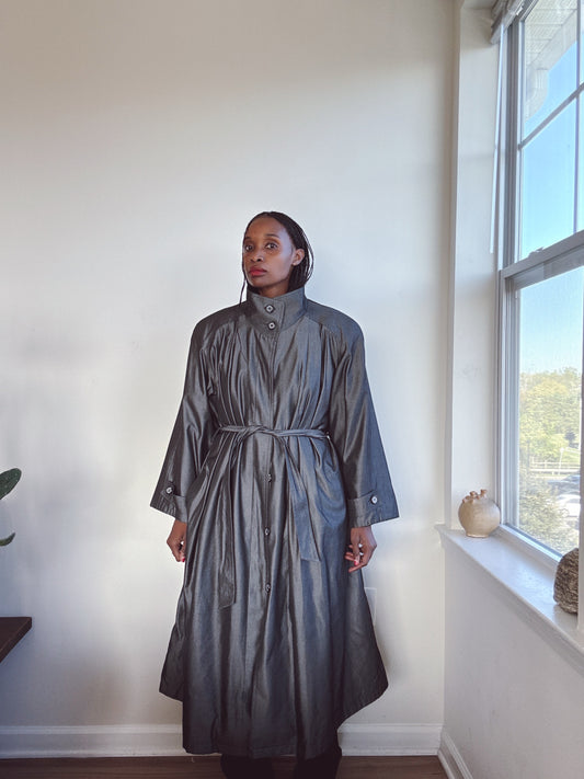 Vintage Trench Coat Metallic